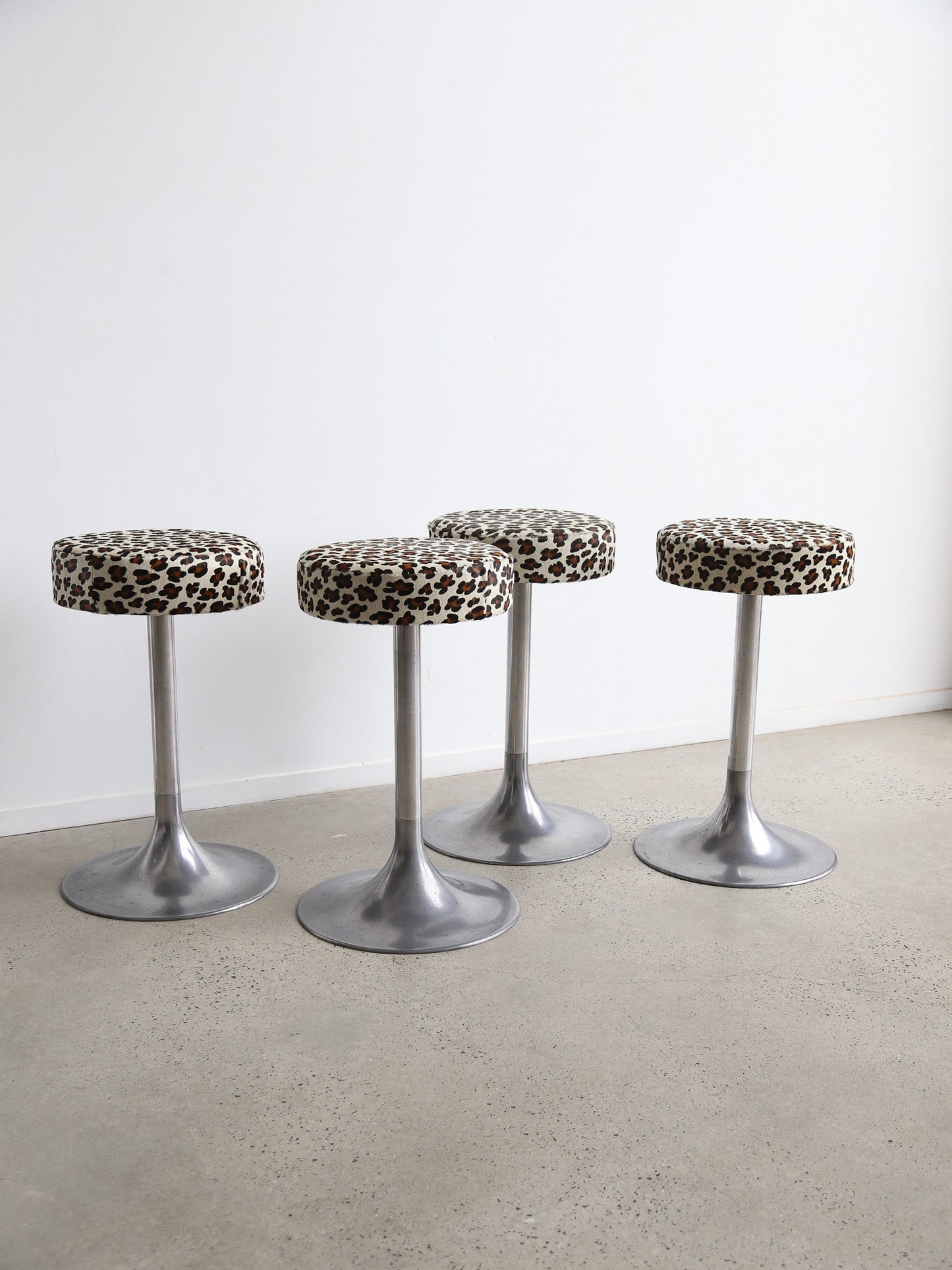 Set of Four Cavallino Space Age Stools 1960s