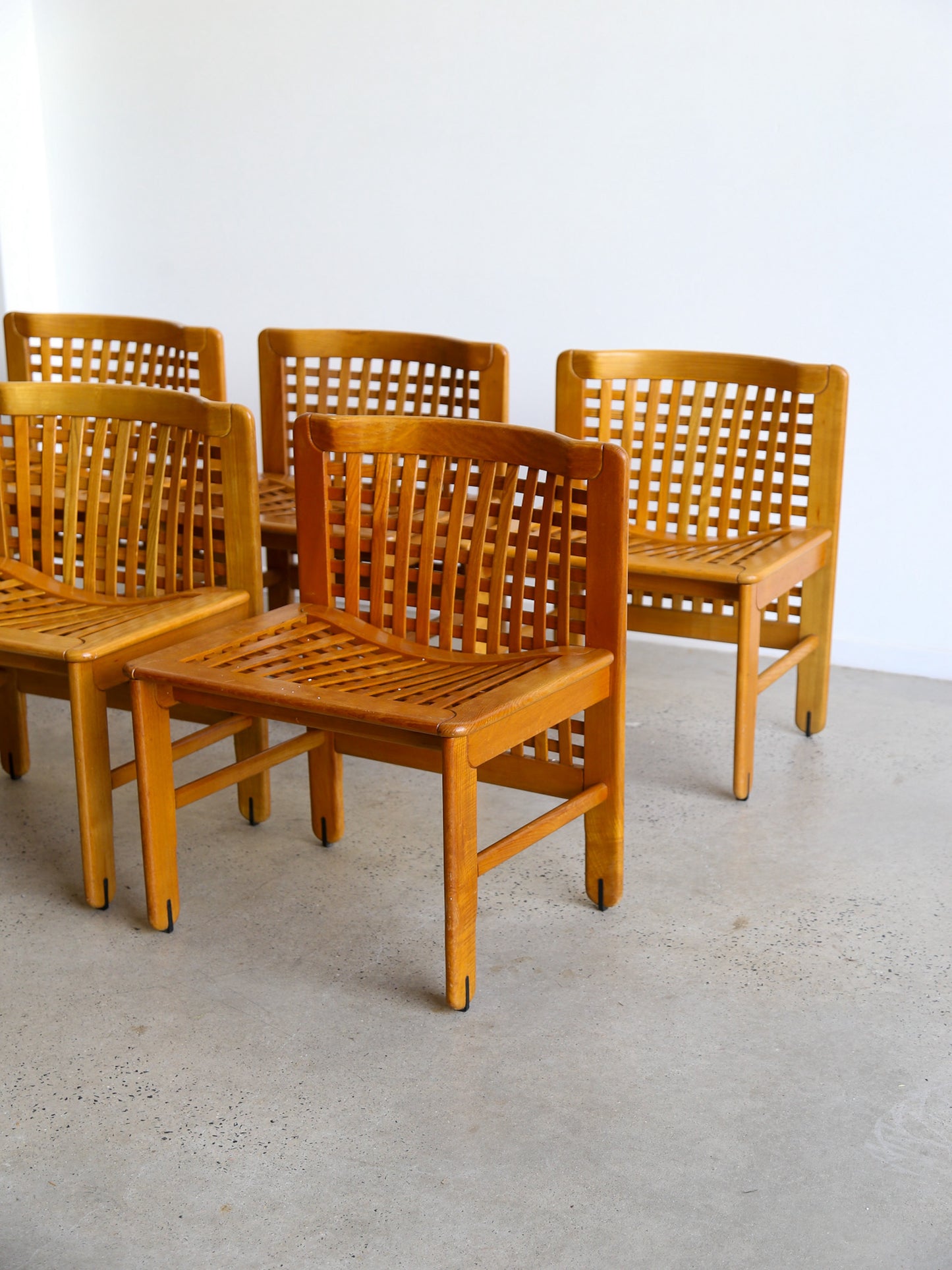 Set of Eight Transenna Dining Chairs by Ammannati & Vitelli for Pozzi and Verga 1970s