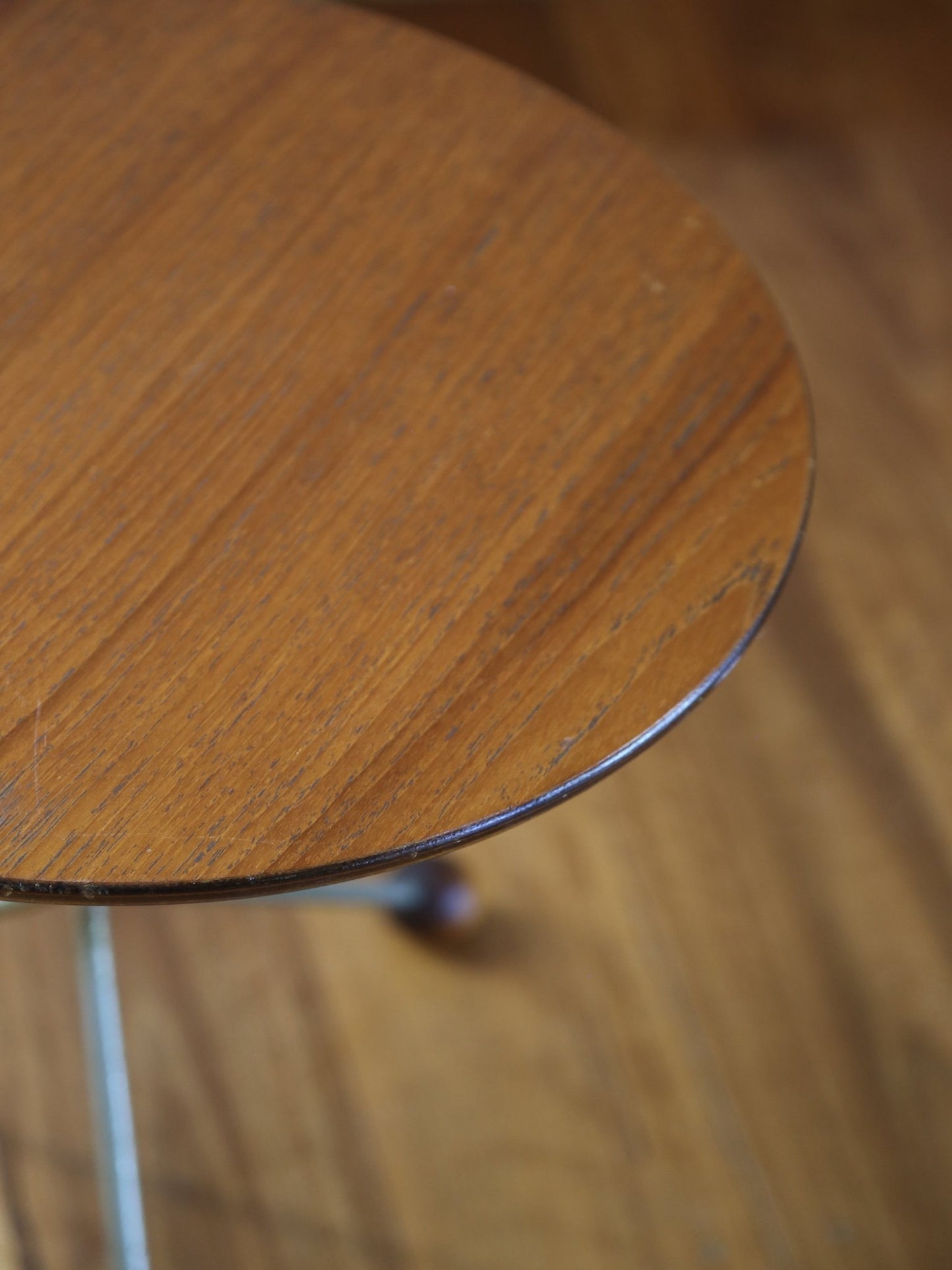 Alberts Tibro Swedish Teak Side Table with Brass Base - Lumini Collections
