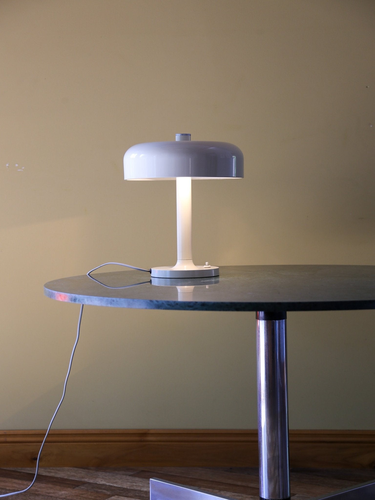 Joseph Hurka White Metal Table Lamp - Lumini Collections