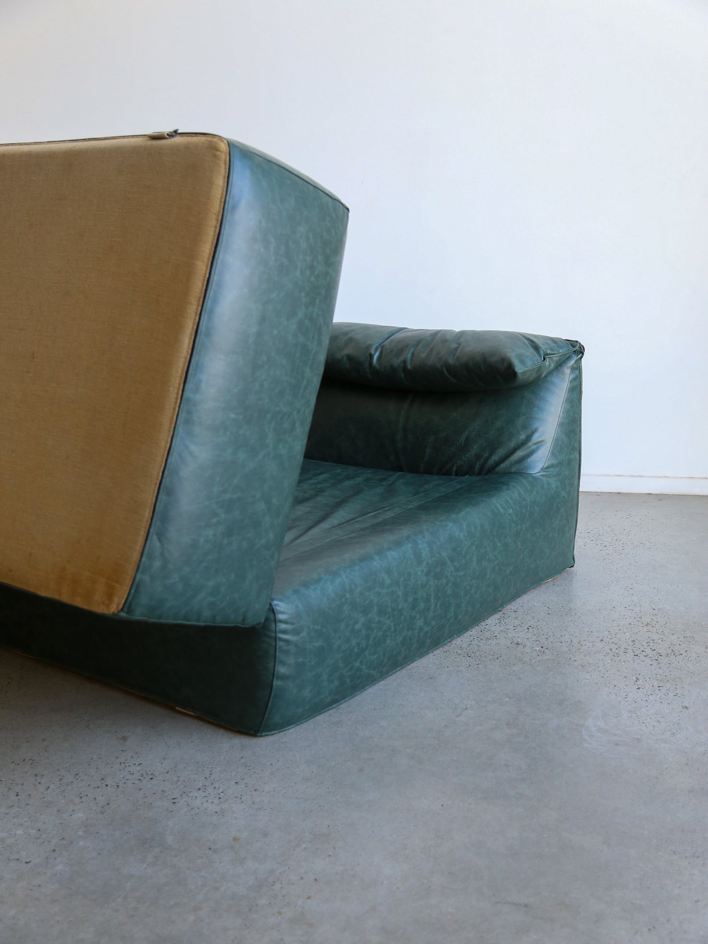 Bamboletto by Mario Bellini for B&B Italia in Dark Green Leather 1970s