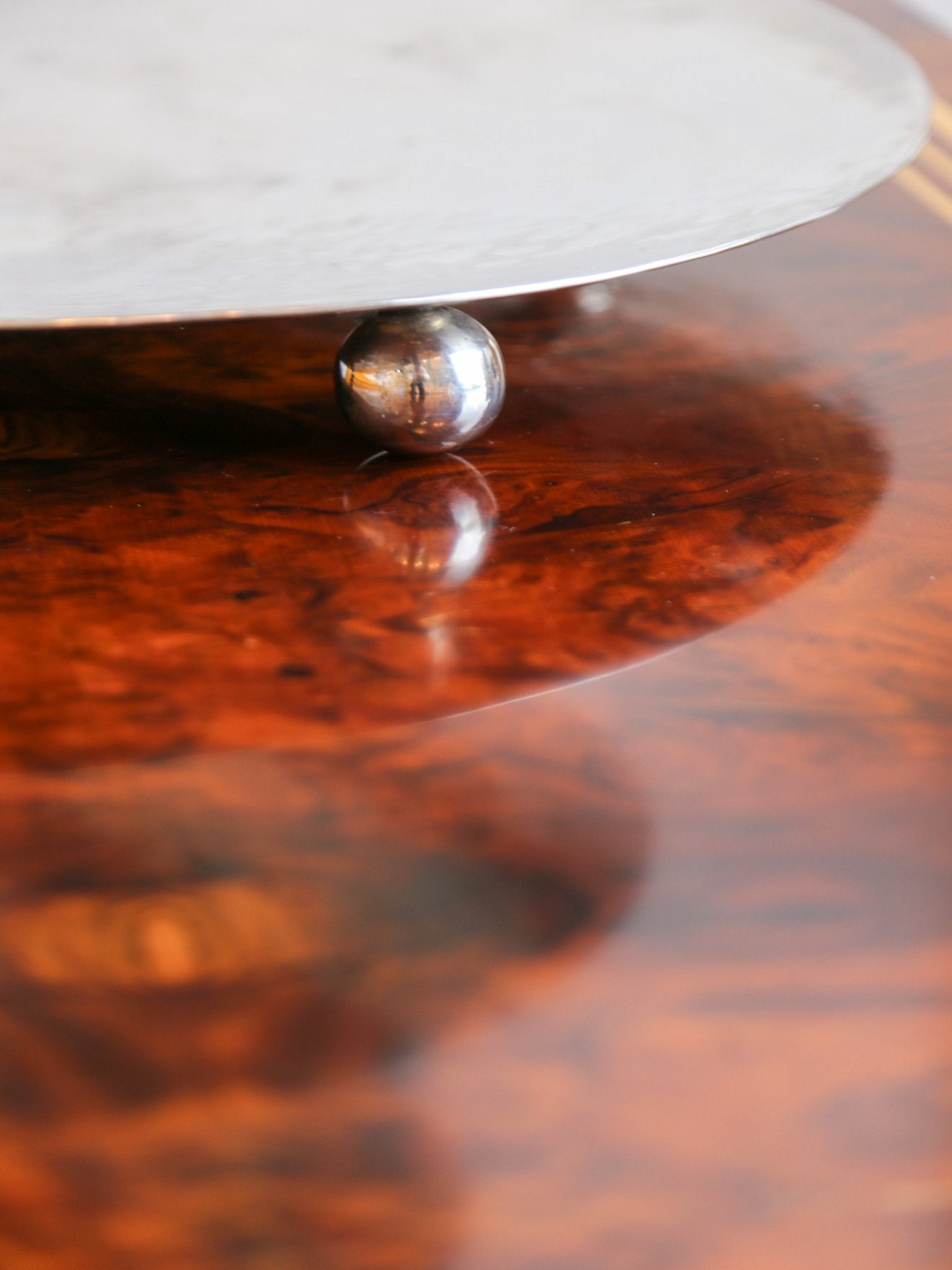 Zeher Hammered Chrome Three - Tier Side Table, 1970s - Lumini Collections