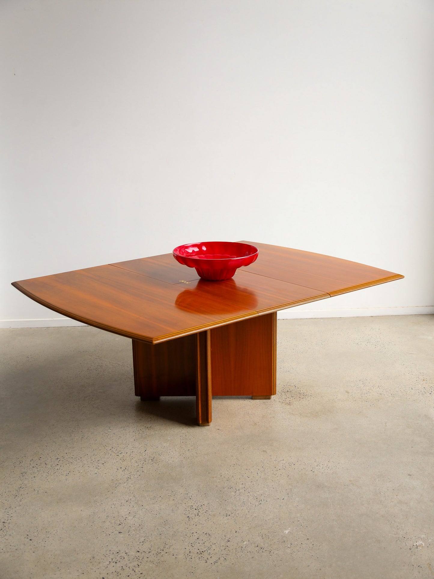 Pierre Cardin for Maxalto Fold-Out Extension Dining Table in Walnut 1980s