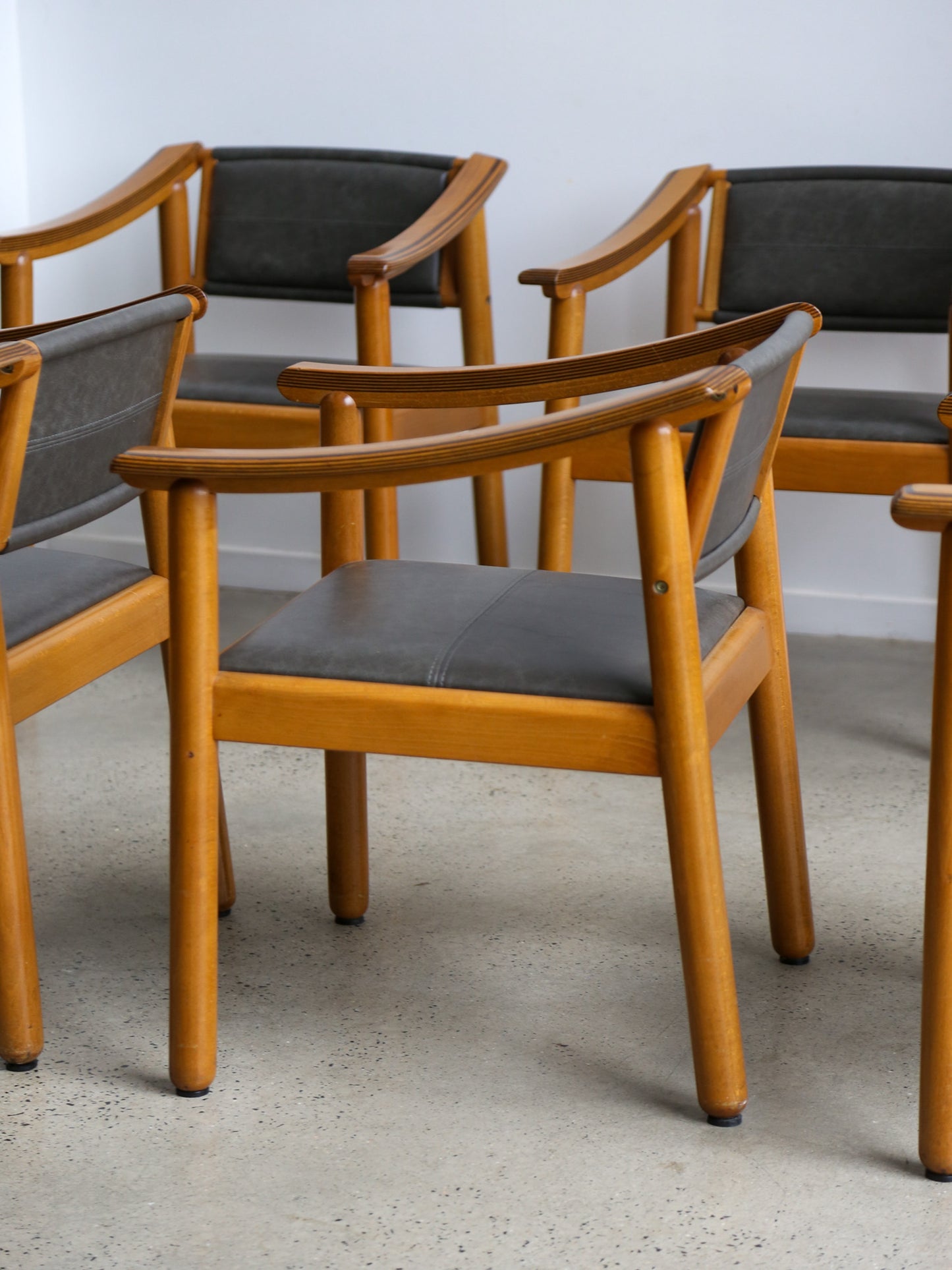 Pierre Cardin for Maxalto Set of Six Armchairs