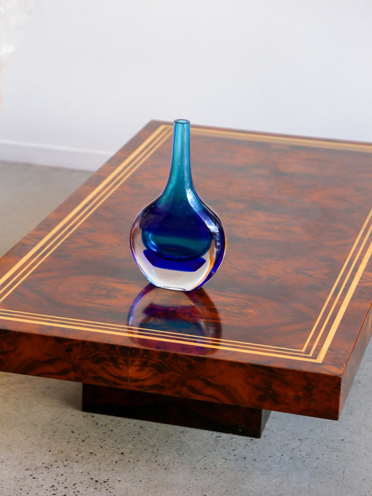 Luciano Gaspari Murano Sommerso Glass Vase, Italy 1960s - Lumini Collections