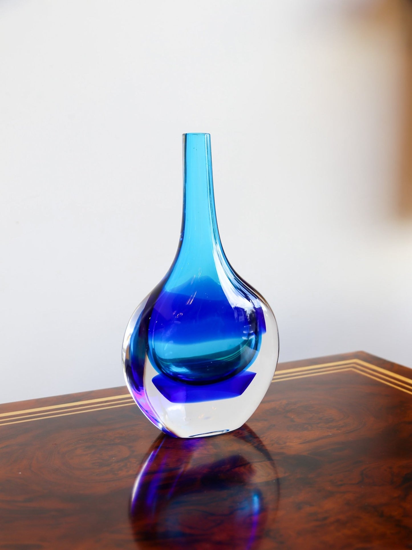 Luciano Gaspari Murano Sommerso Glass Vase, Italy 1960s - Lumini Collections