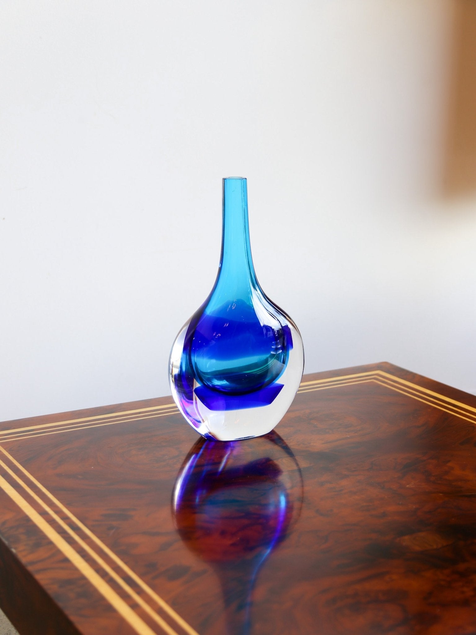 Luciano Gaspari Murano Sommerso Glass Vase, Italy 1960s - Lumini Collections