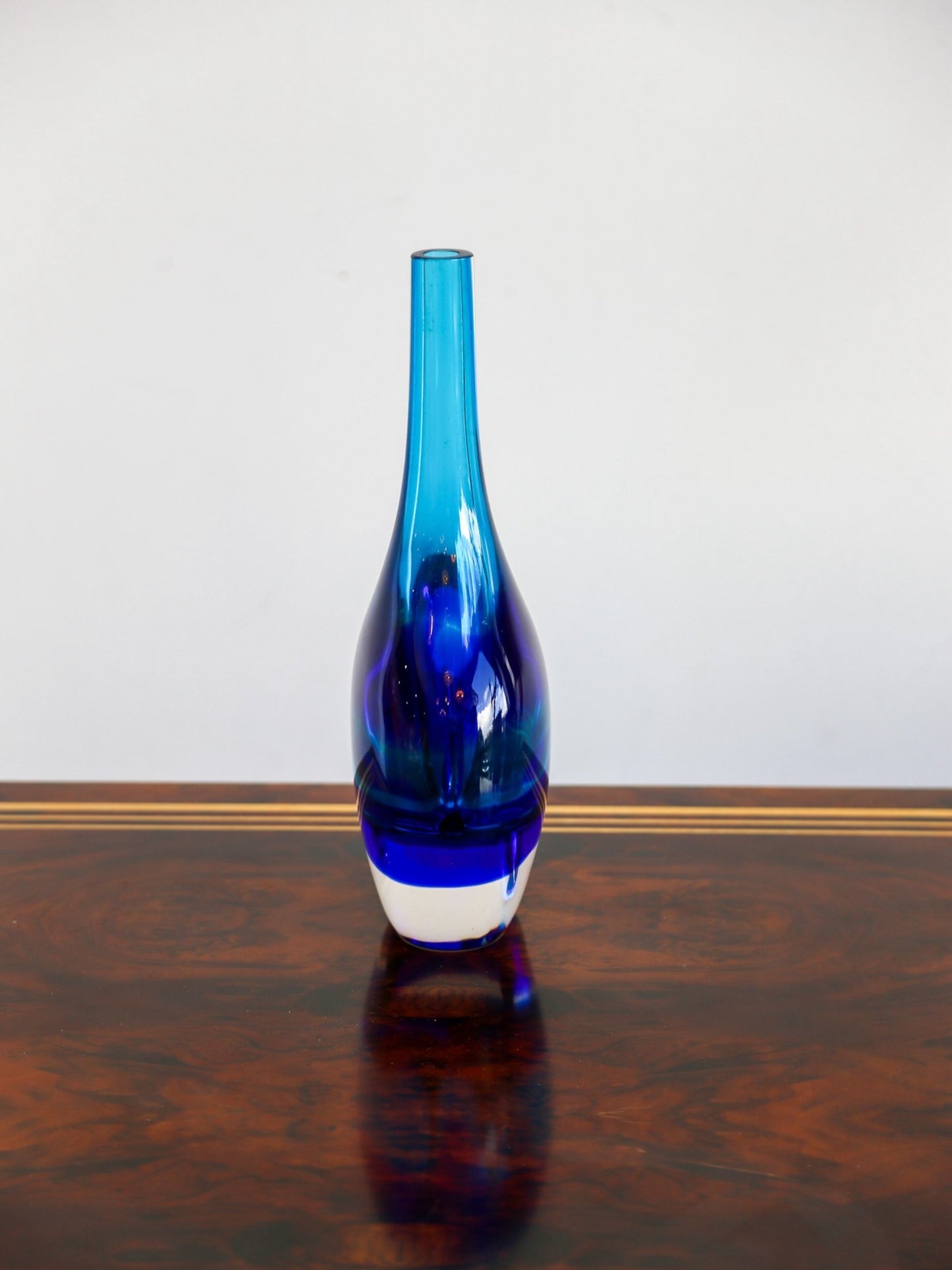 Luciano Gaspari Murano Sommerso Glass Vase, Italy 1960s - Lumini Collections