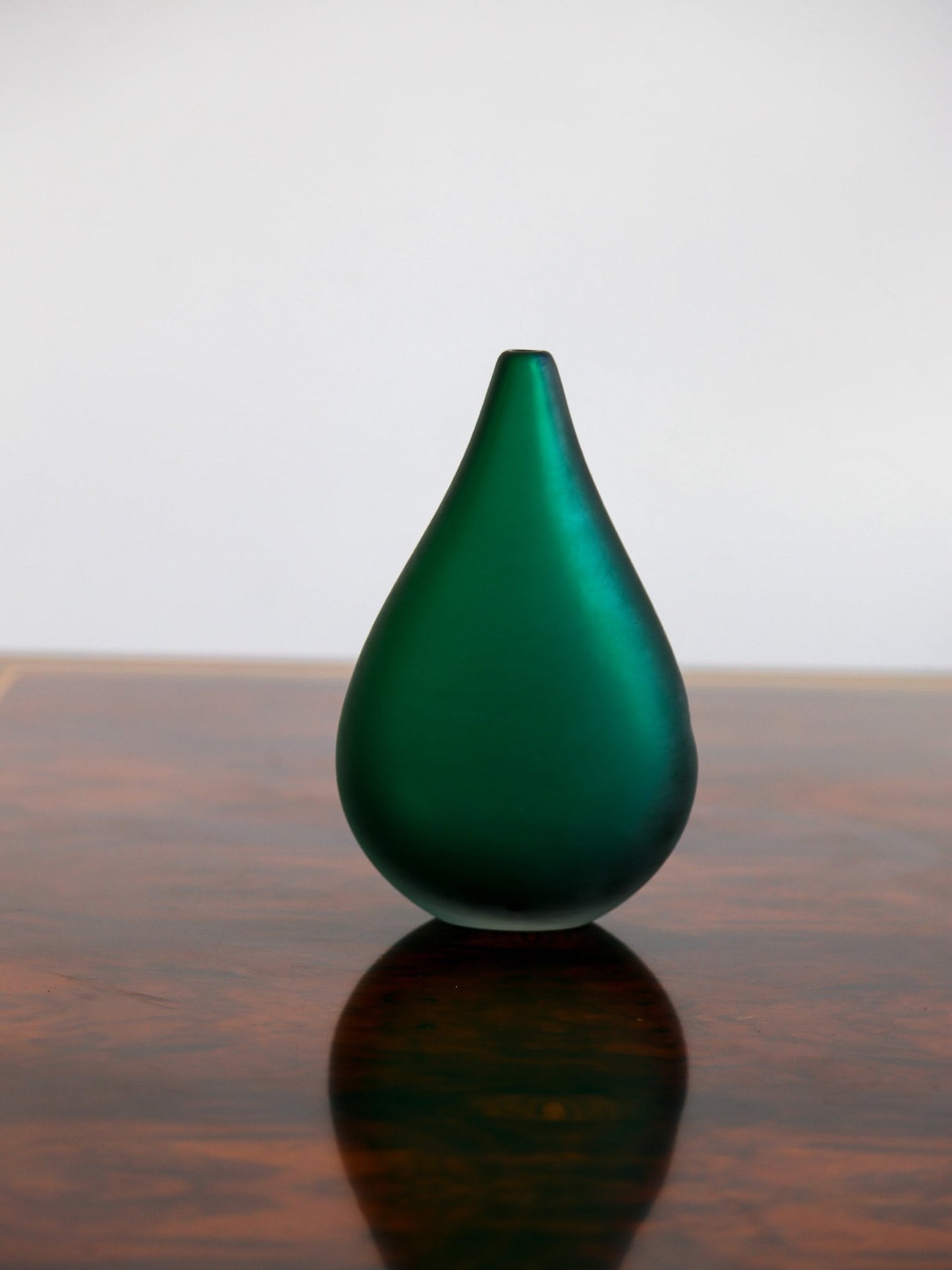 Salviati Murano Green Satin Glass Vase, Italy 1970s - Lumini Collections