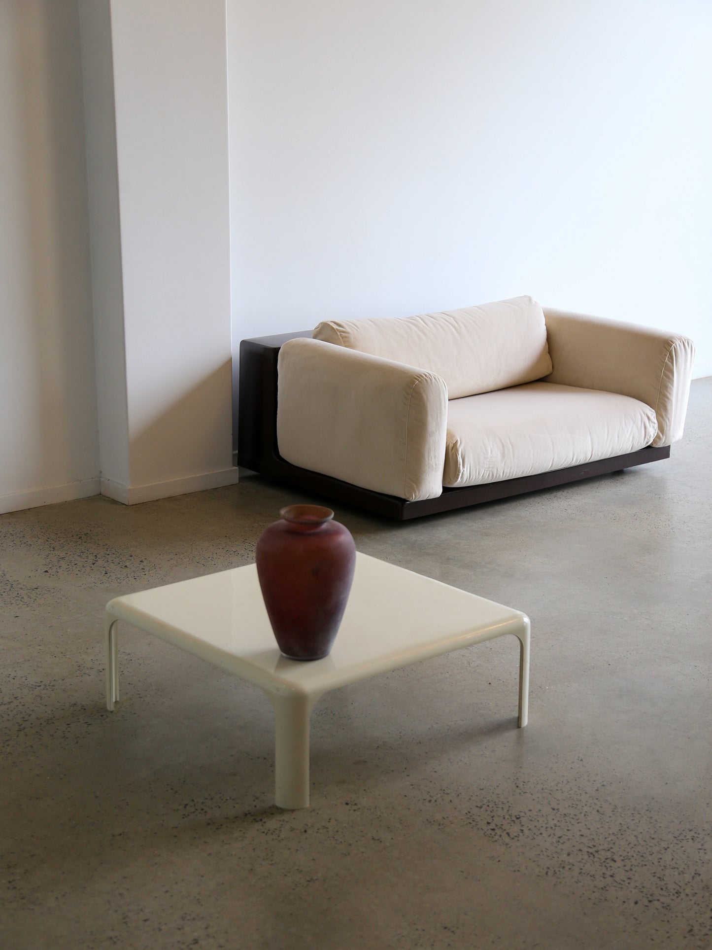 Mid Century Modern Gradual Sofa with Brown Base by Cini Boeri for Knoll