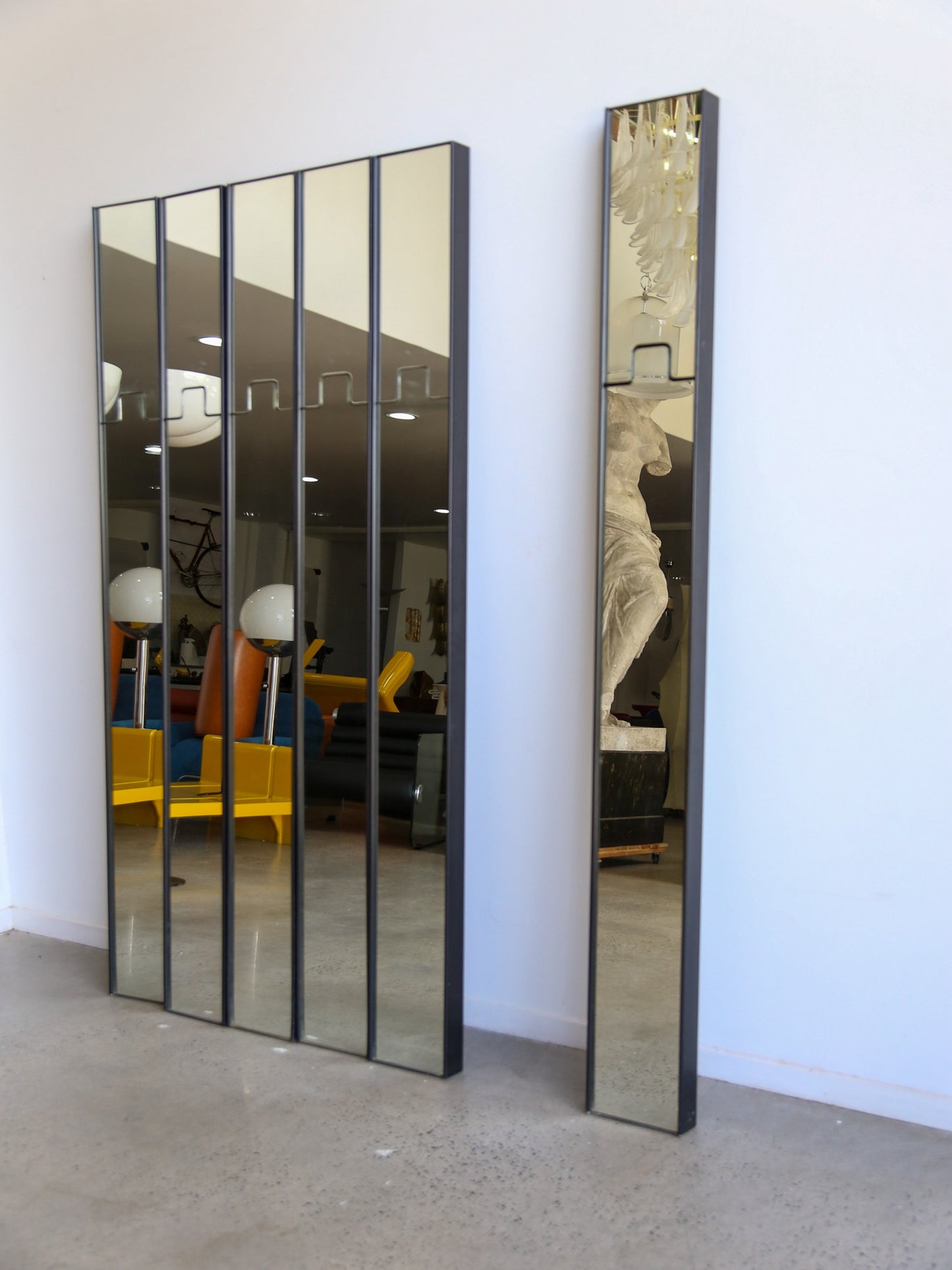 Gronda Modular Mirrors with Coat Hanger by Luciano Bertoncini for Elco