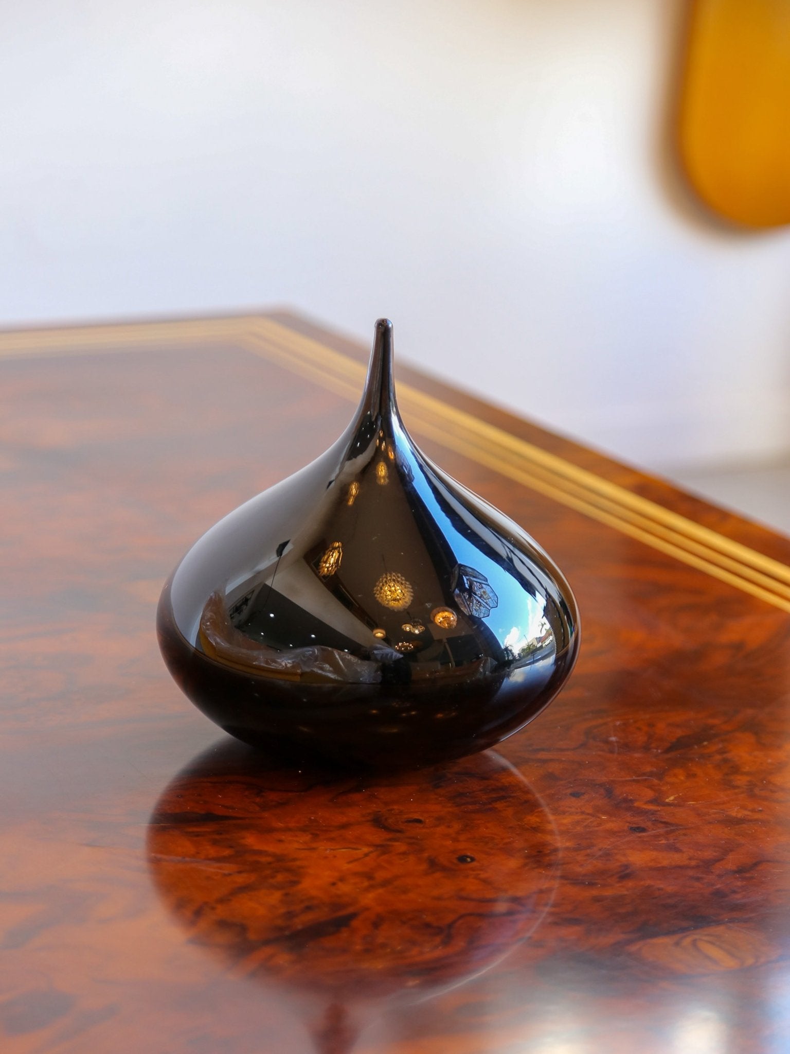 Black Murano Glass Sculptural Vase, Italy 1970s - Lumini Collections