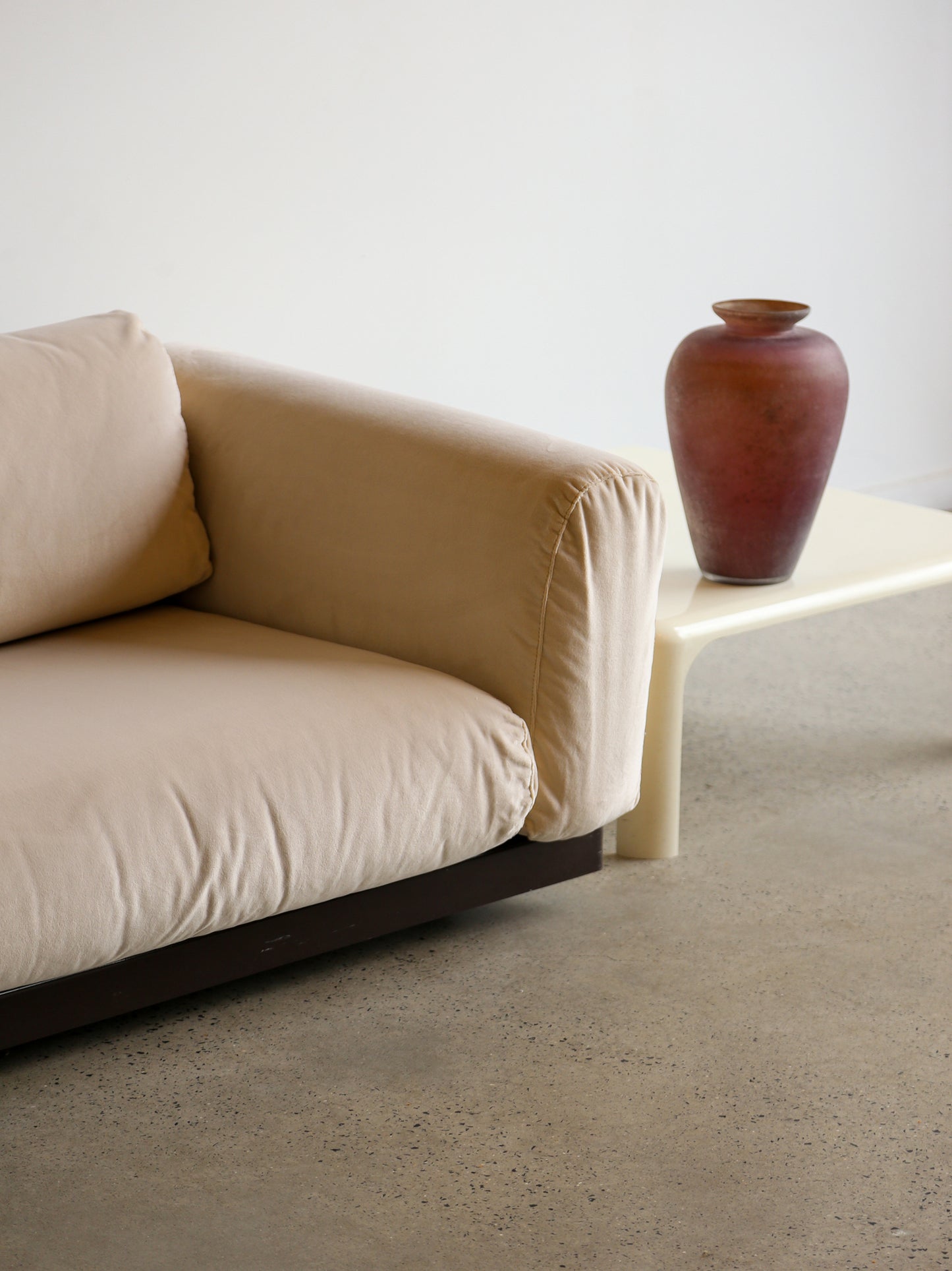 Mid Century Modern Gradual Sofa with Brown Base by Cini Boeri for Knoll