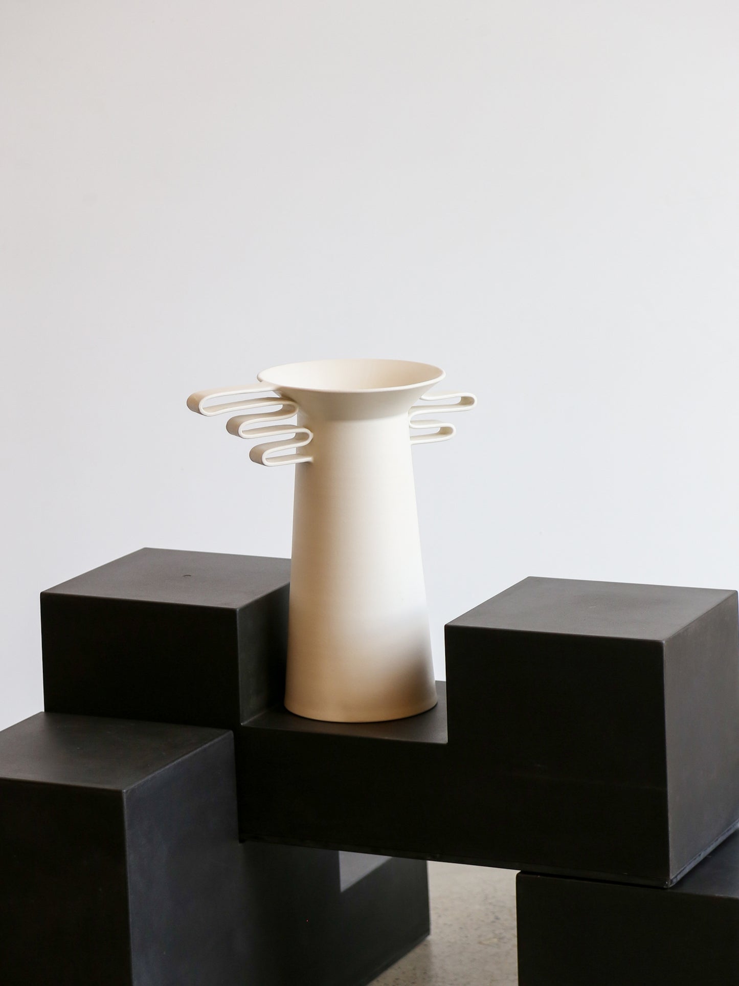 Ceramic White Vase Maya Collection by Jean Christophe Clair for Rometti