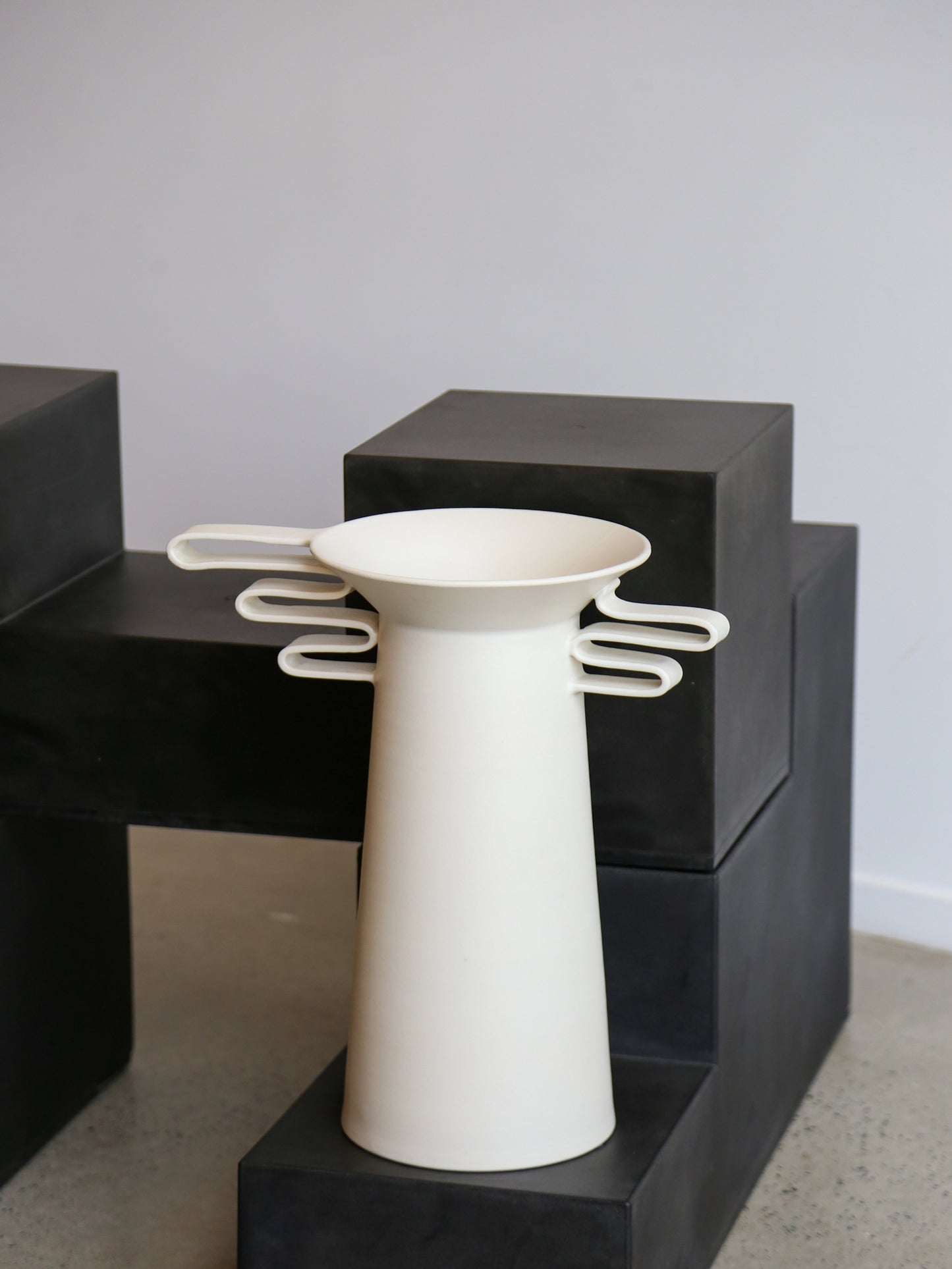 Ceramic White Vase Maya Collection by Jean Christophe Clair for Rometti