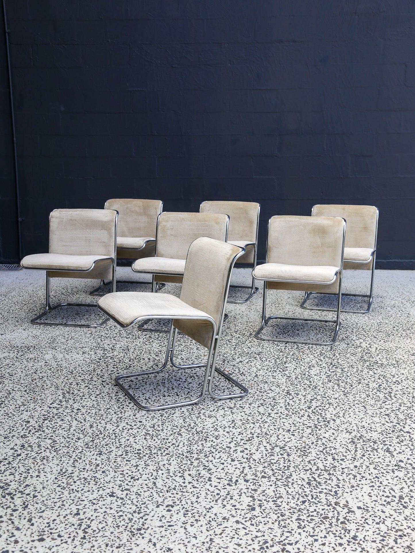 Set of Seven Calla Dining Chairs by Antonio Ari Colombo for Arflex 1970s
