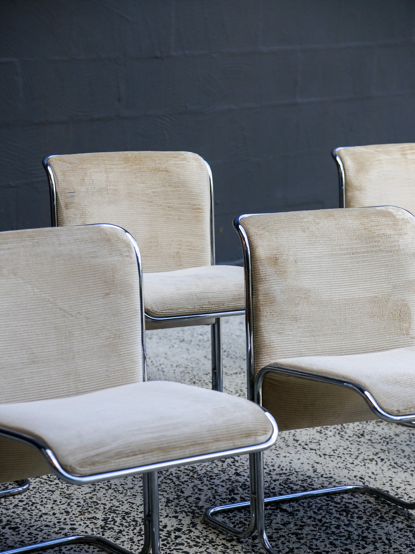 Set of Seven Calla Dining Chairs by Antonio Ari Colombo for Arflex 1970s