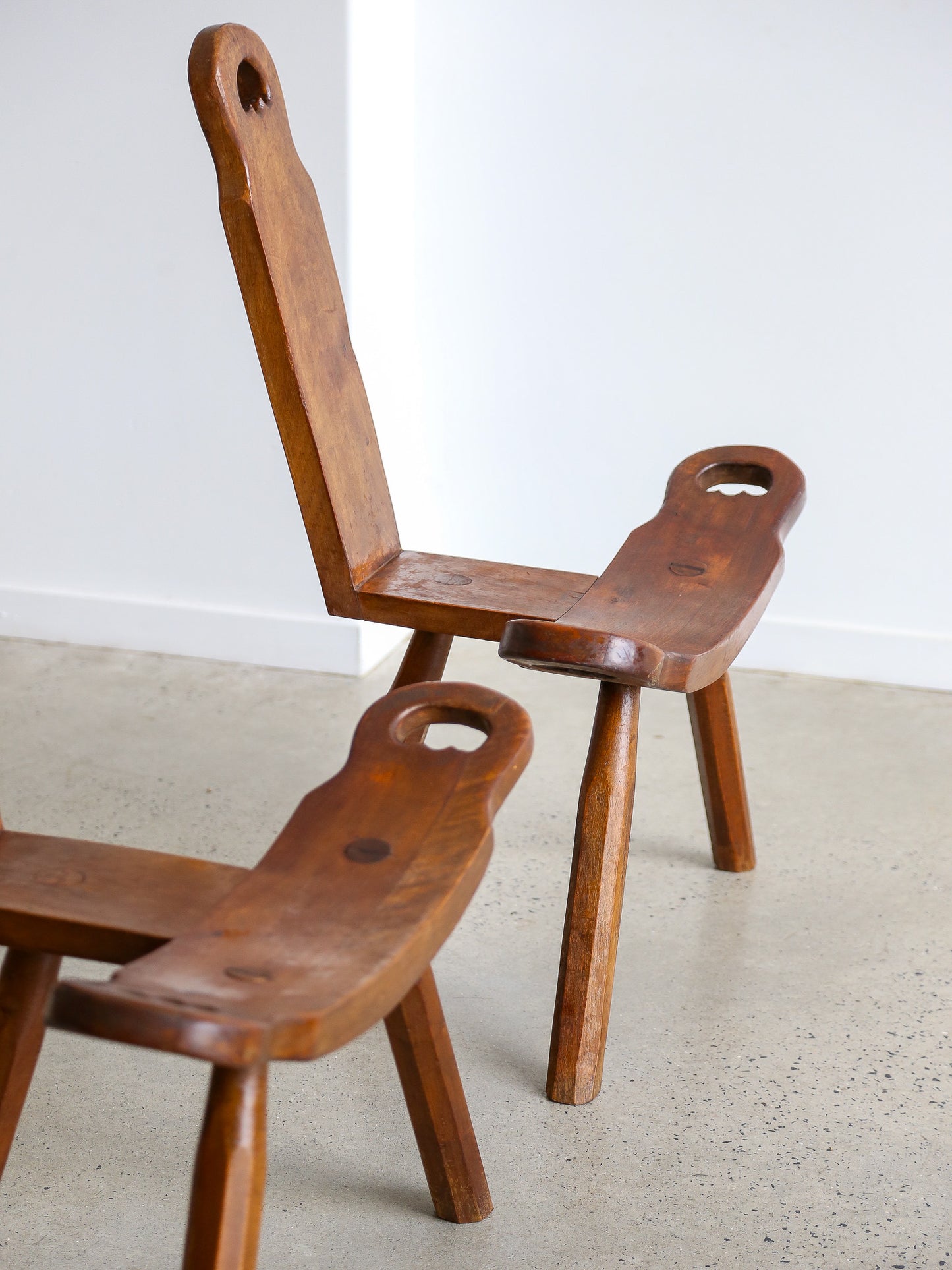 Brutalist Spanish Midcentury Sculptural Tripod Chair