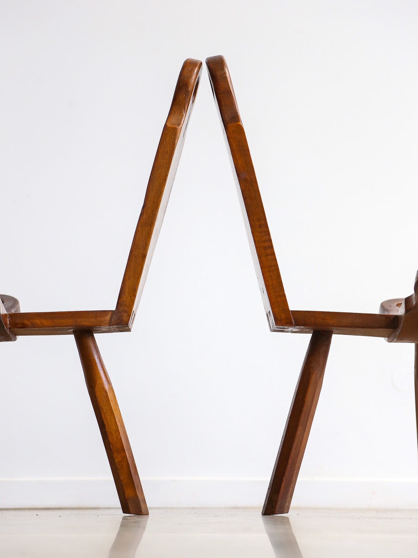 Brutalist Spanish Midcentury Sculptural Tripod Chair