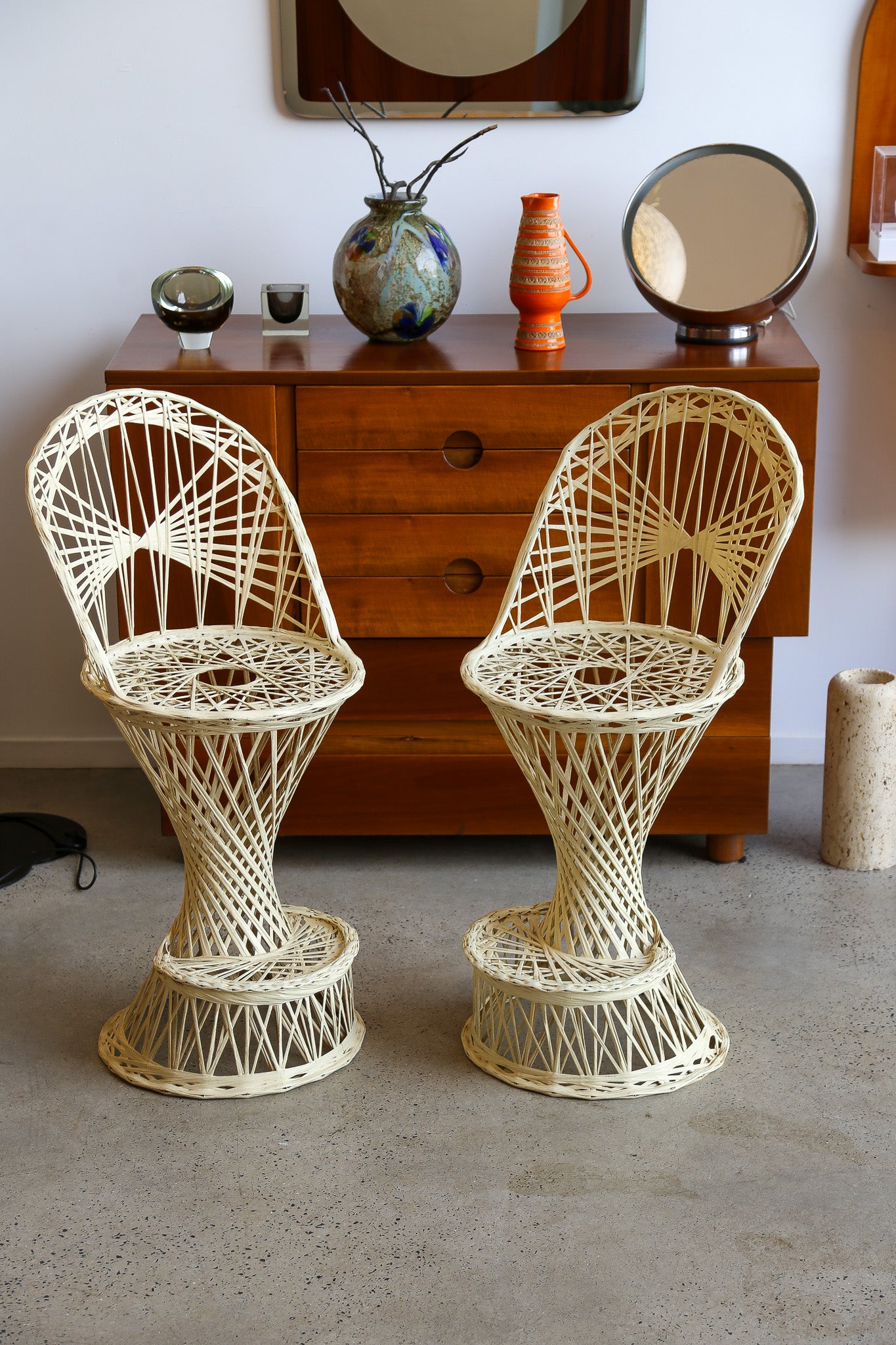 Russell Woodard Spun Fiberglass Bar Stools