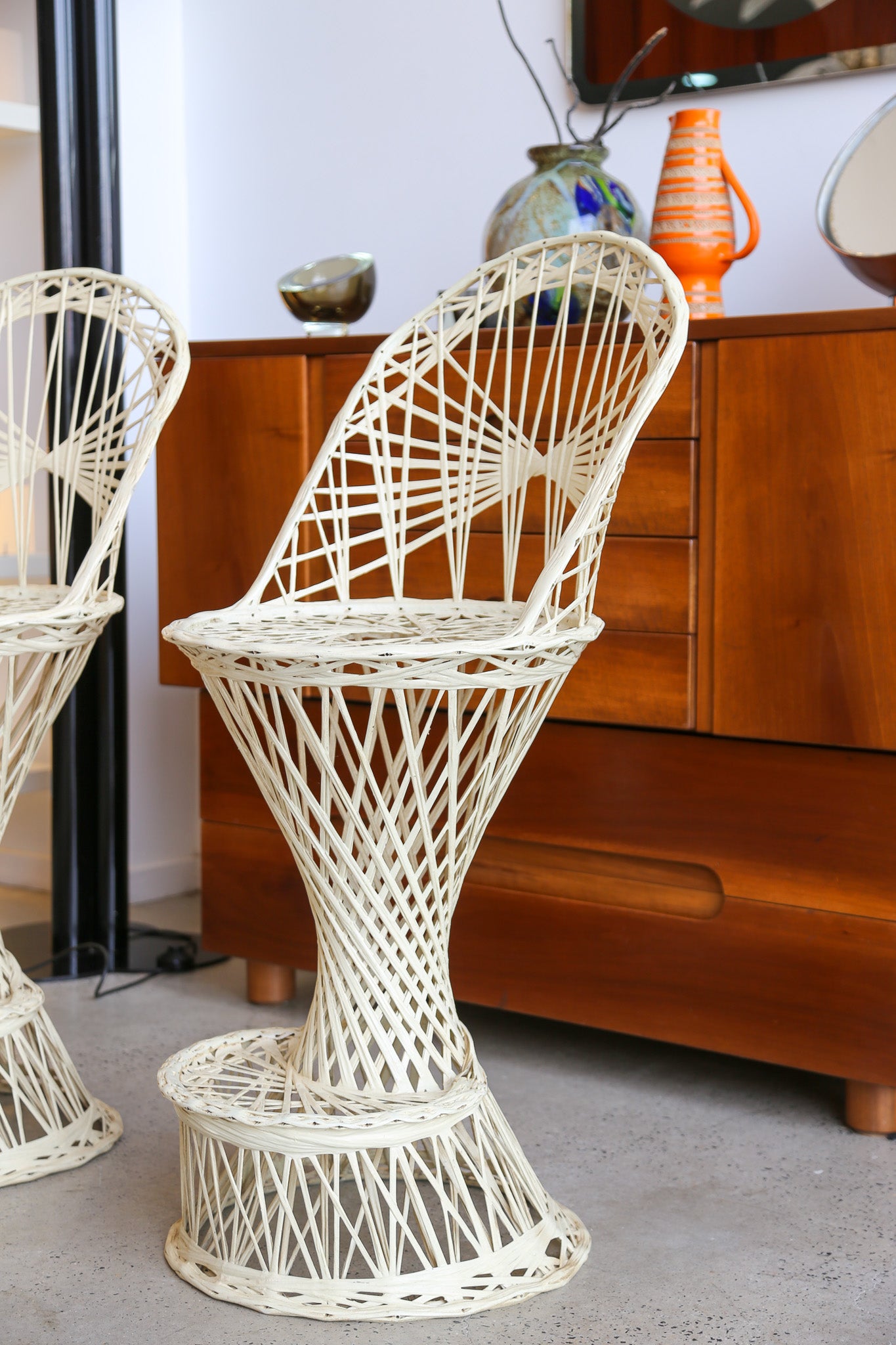 Russell Woodard Spun Fiberglass Bar Stools