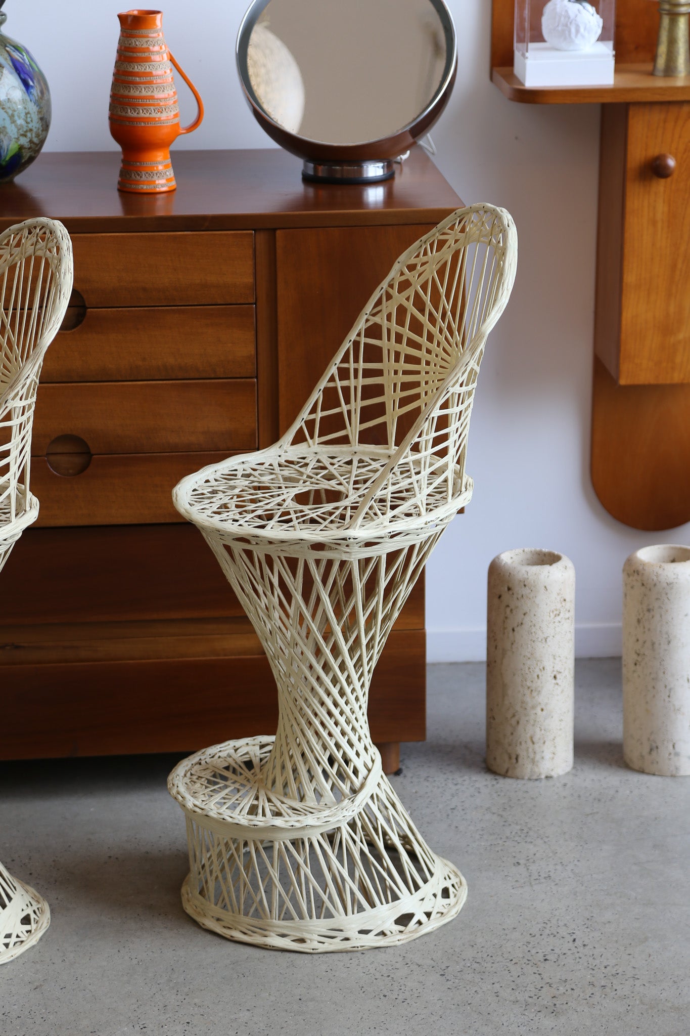 Russell Woodard Spun Fiberglass Bar Stools
