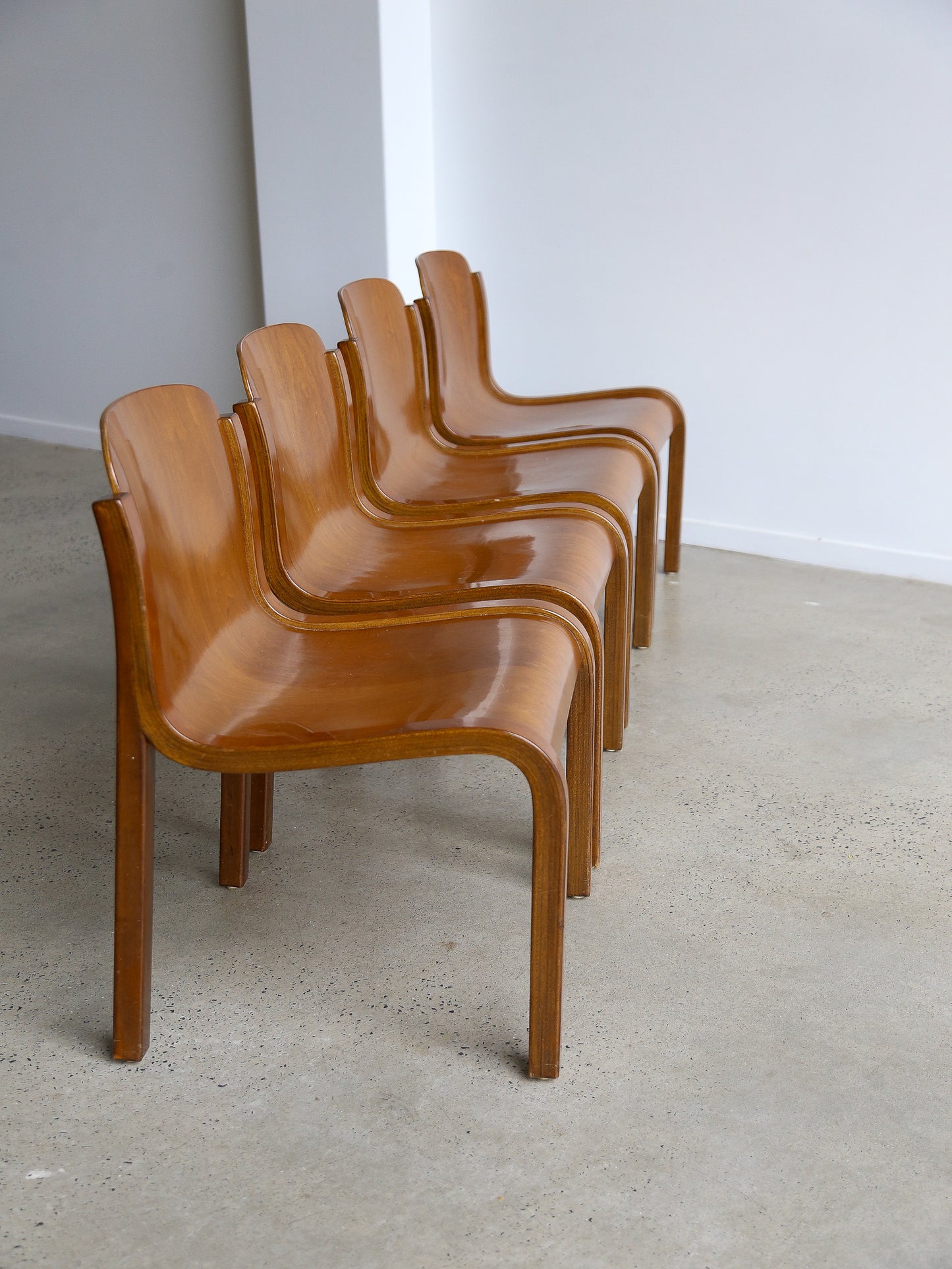 Mito Chairs by Carlo Bartoli for Tisettanta Set of Four