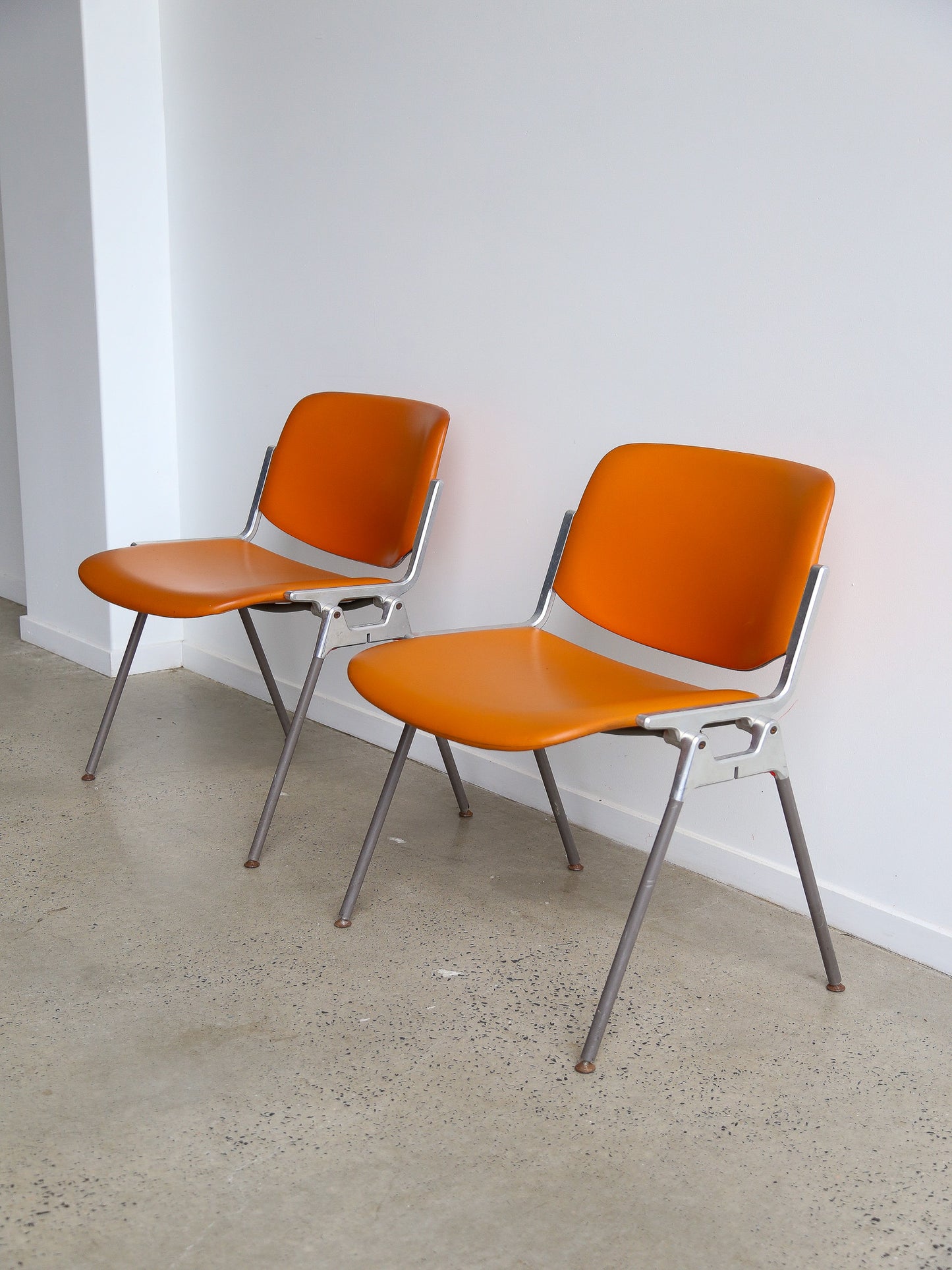 Set of Three DSC 106 Office chairs by Giancarlo Piretti for Castelli