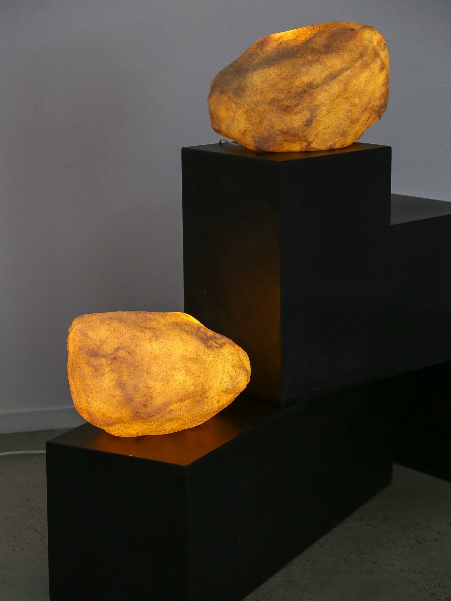 Rock Table Lamp by André Cazenave for Atelier A in Marble powder & Resin