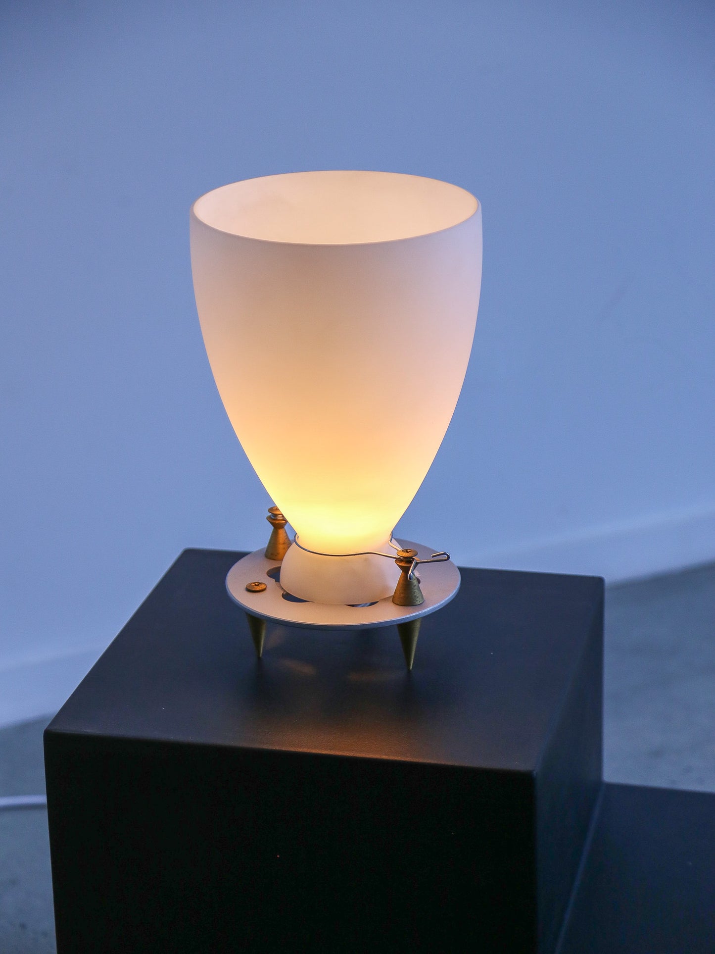 Murano Opaline Glass Table Lamp by Umberto Riva for Fontana Arte