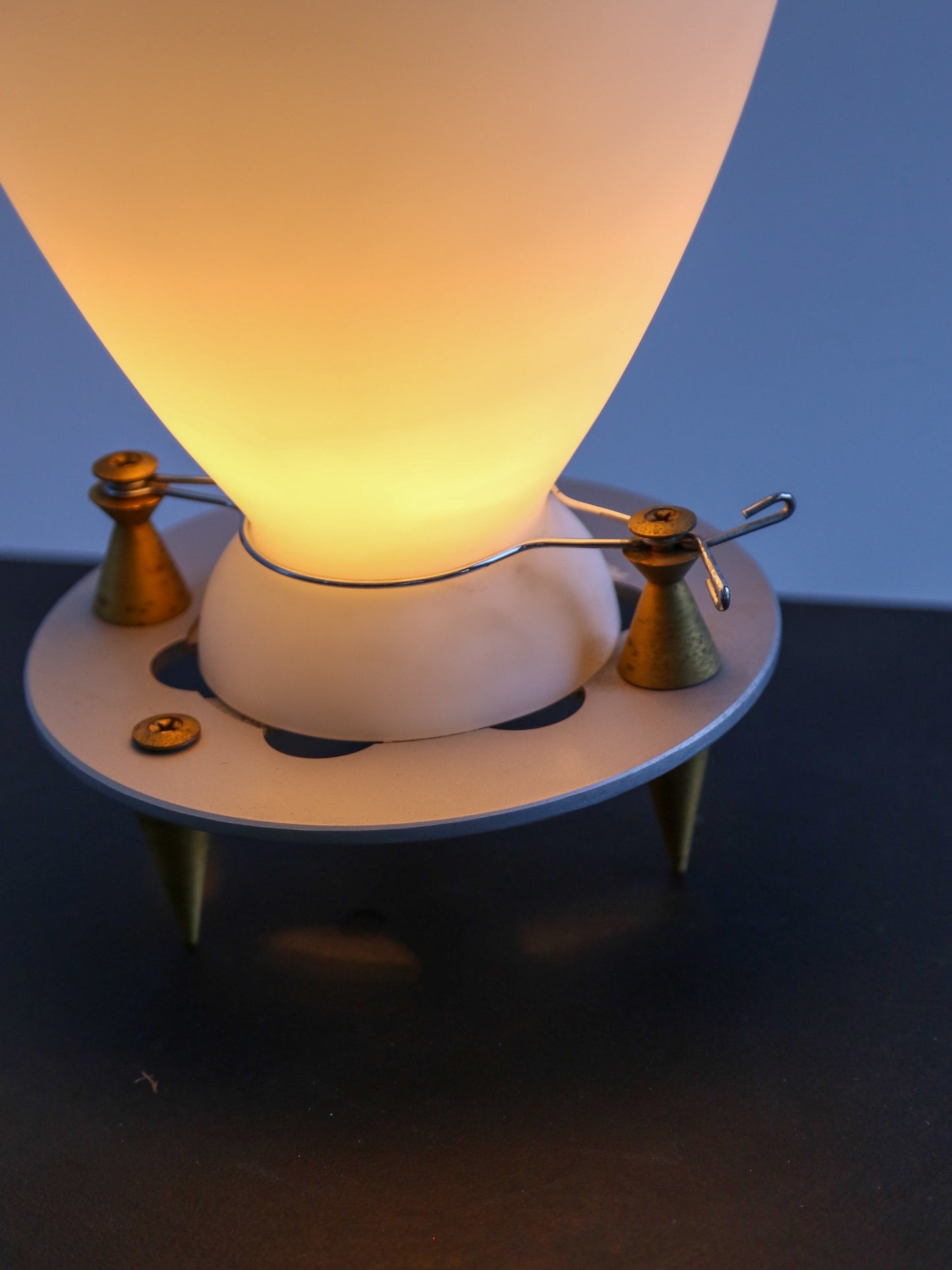 Murano Opaline Glass Table Lamp by Umberto Riva for Fontana Arte