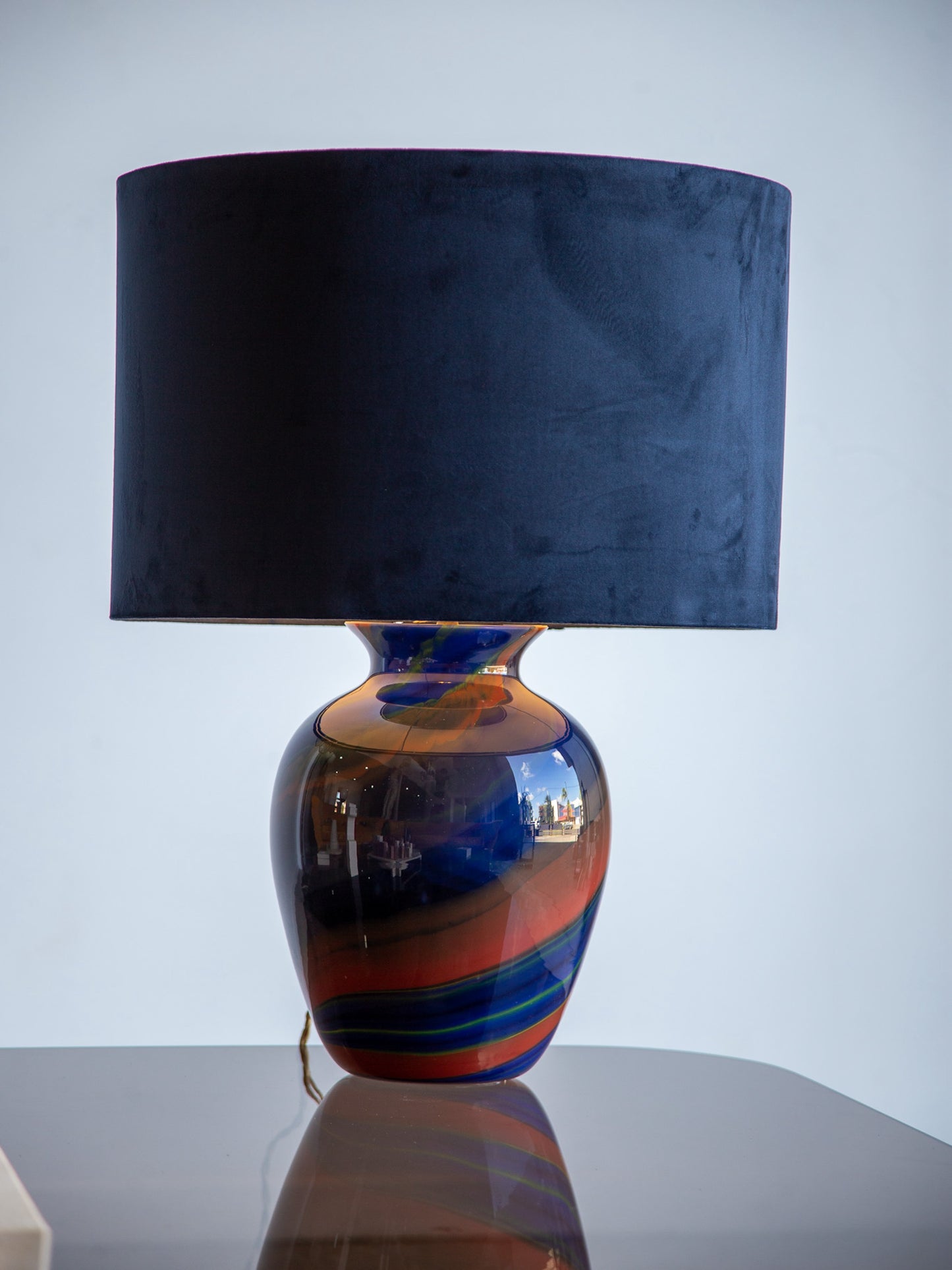 Ottavio Missoni Eos Hand-Blown Murano Glass Vase Table Lamp
