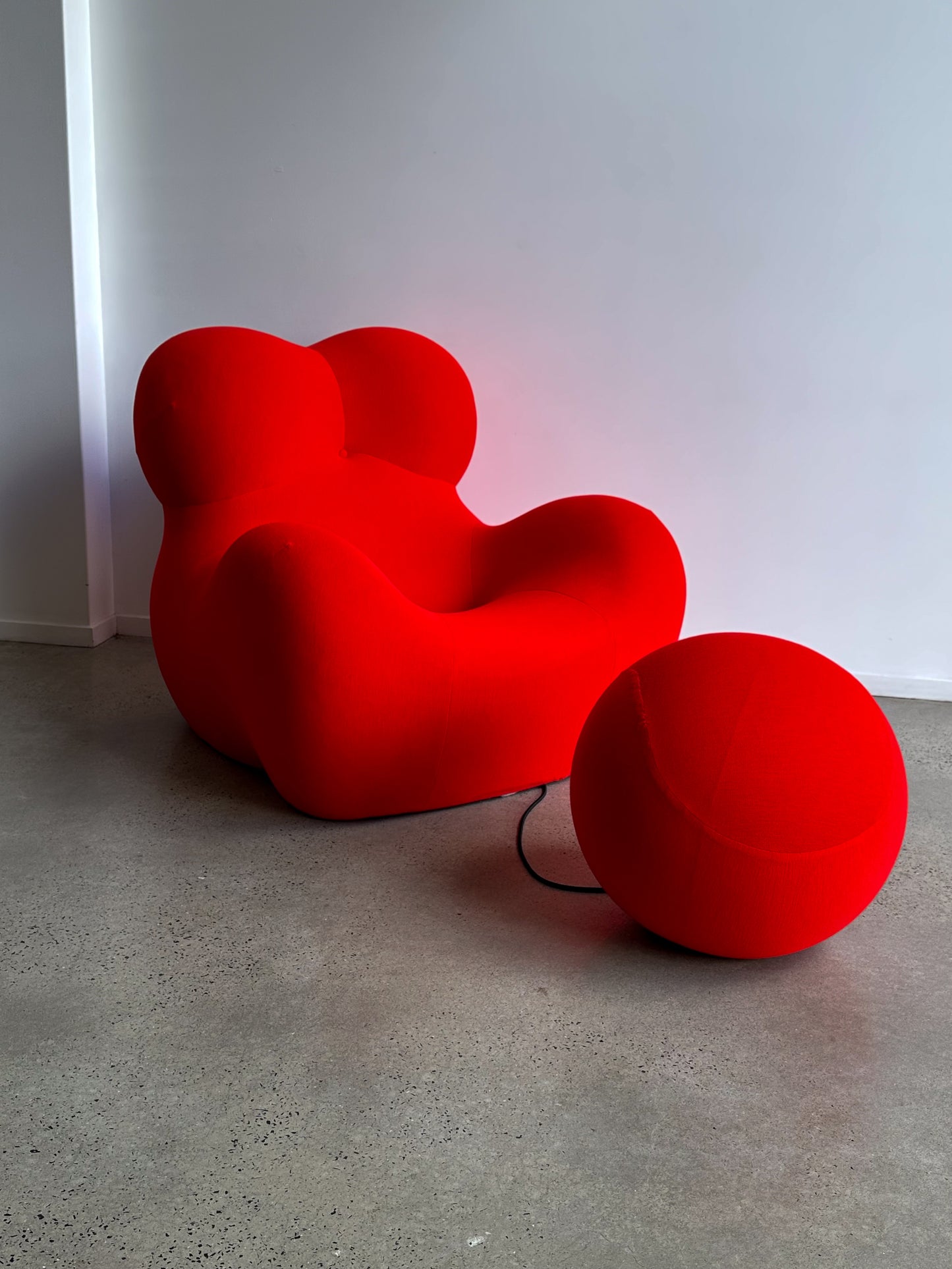 " UP 5 " by Gaetano Pesce for C&B Italia Red Armchair with Ottoman 1969