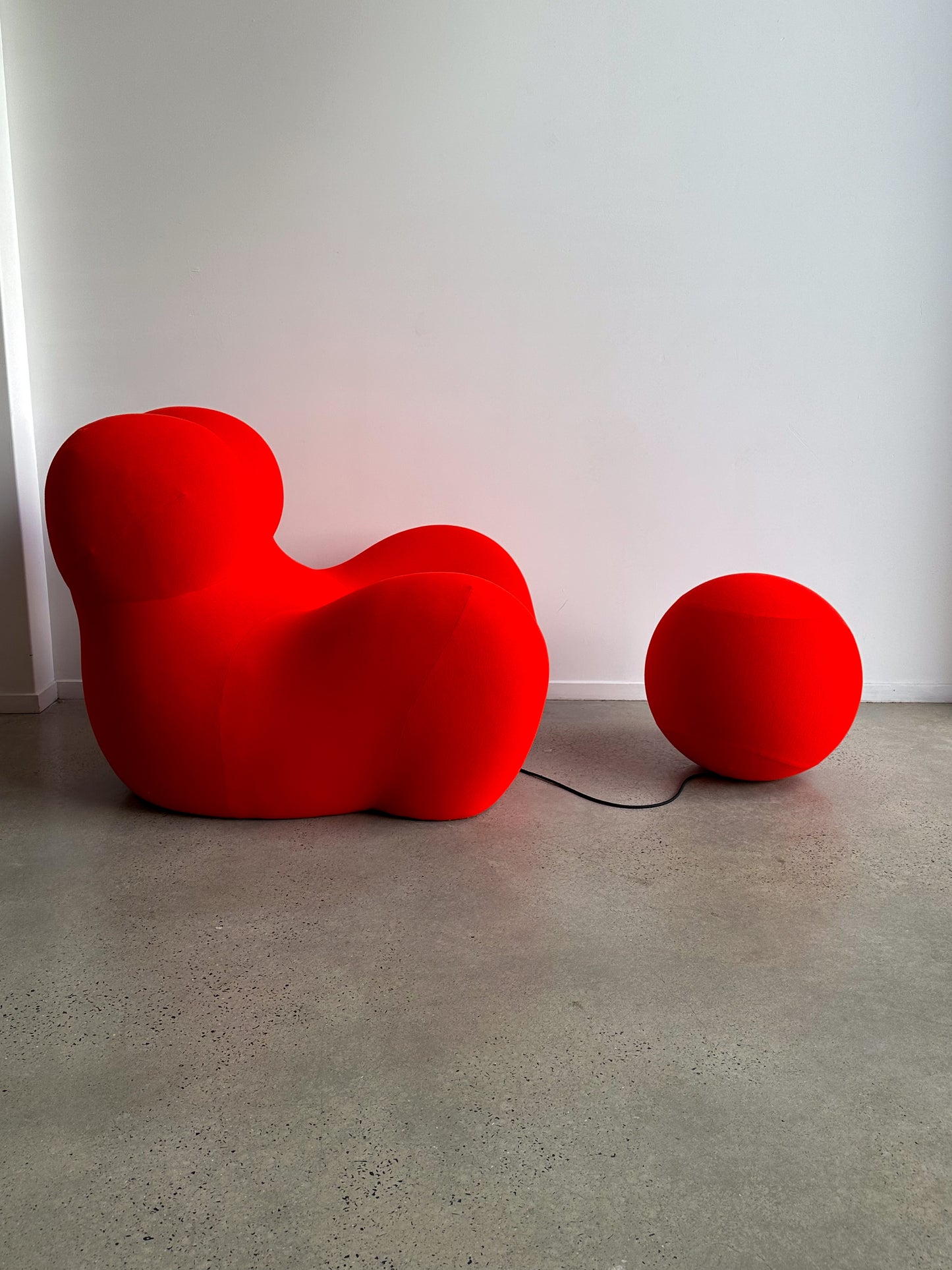 " UP 5 " by Gaetano Pesce for C&B Italia Red Armchair with Ottoman 1969