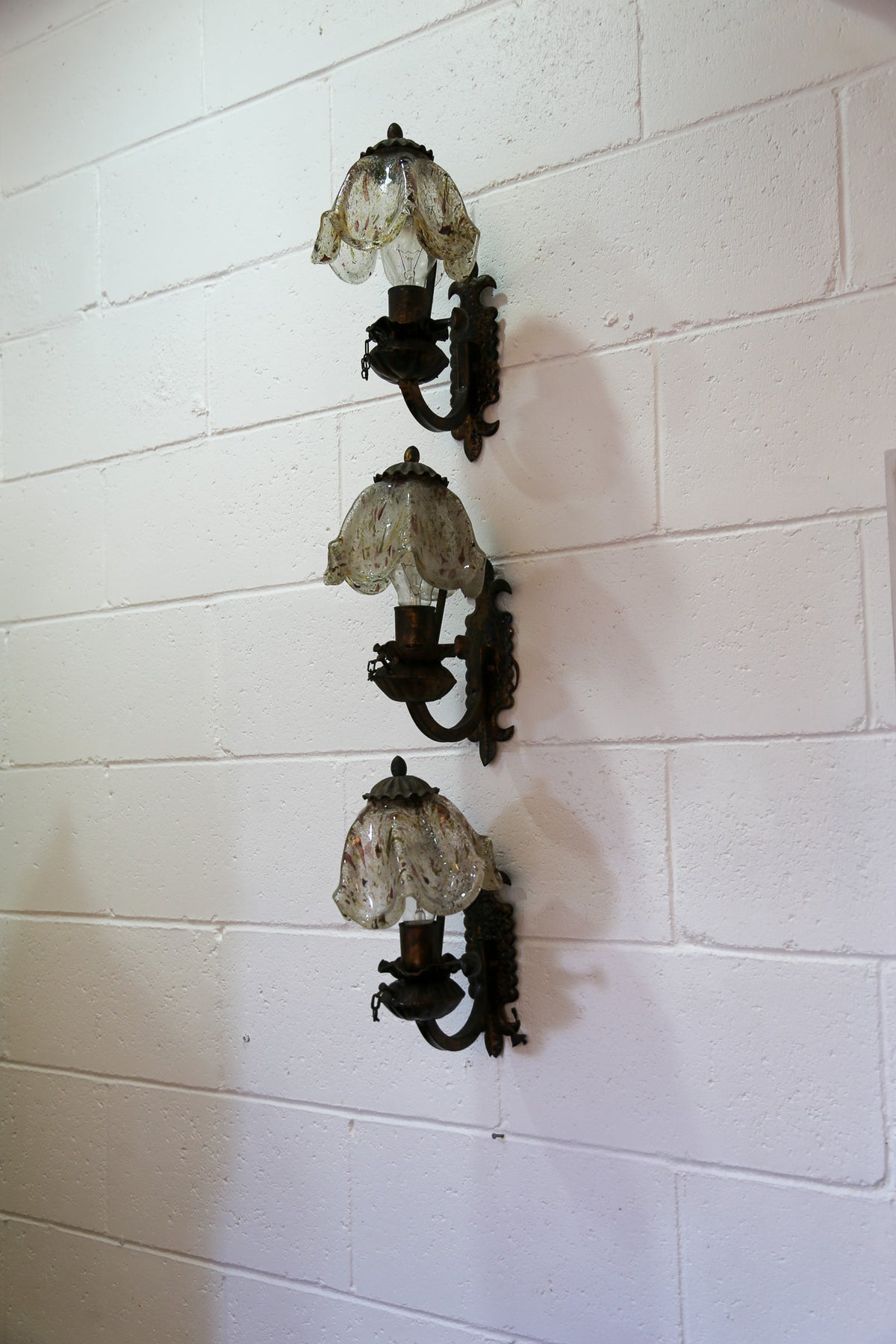 Italian Vintage Patinated Metal Wall Lighting - Lumini Collections