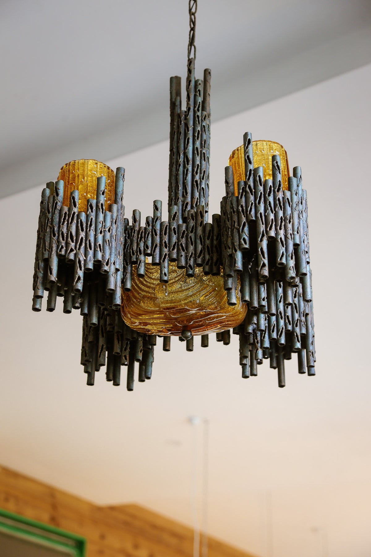 Marcello Fantoni Brutalist Chandelier, 1960s