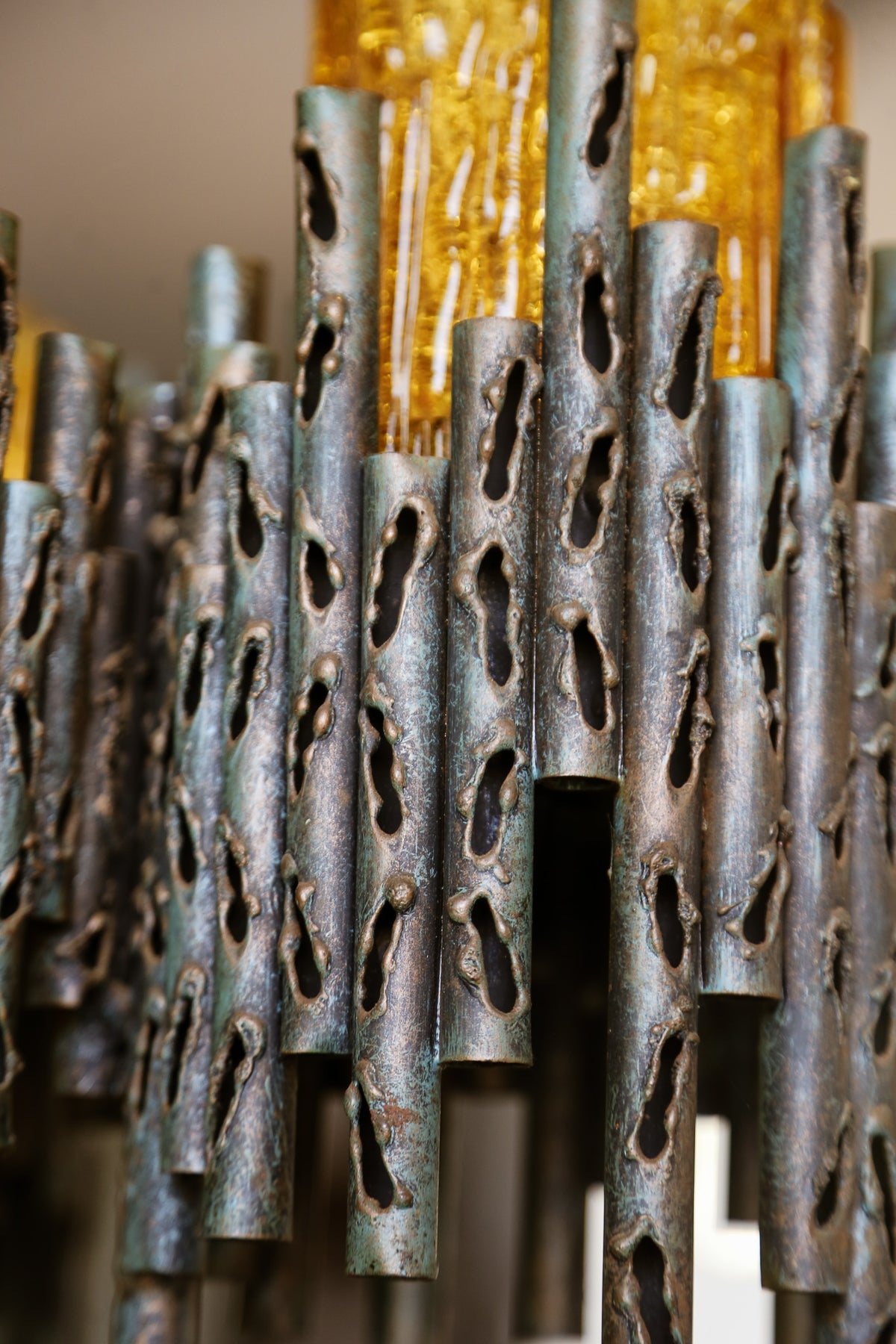 Marcello Fantoni Brutalist Chandelier, 1960s