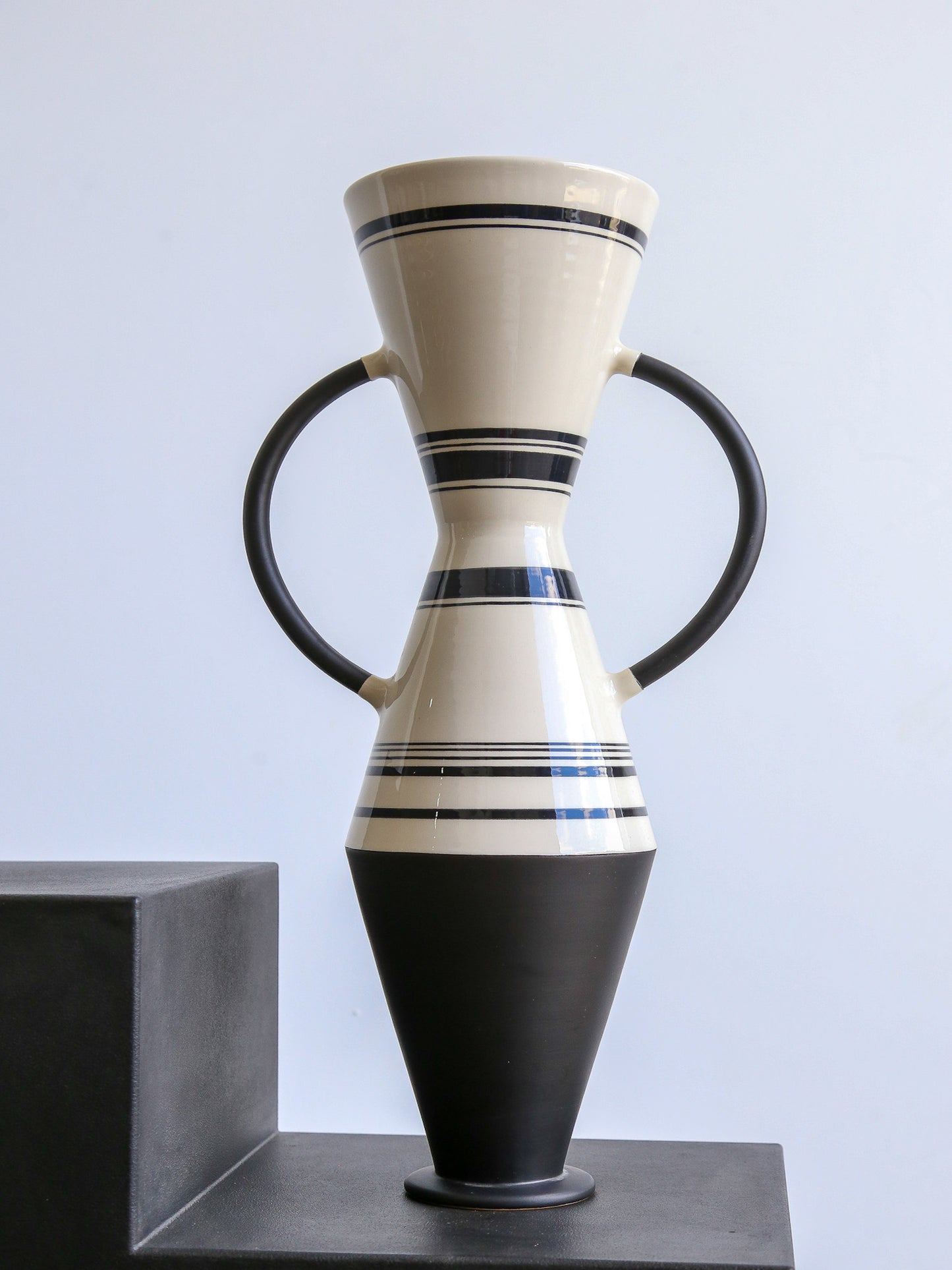 Rometti Amphora Clay Vase by Ugo La Pietra