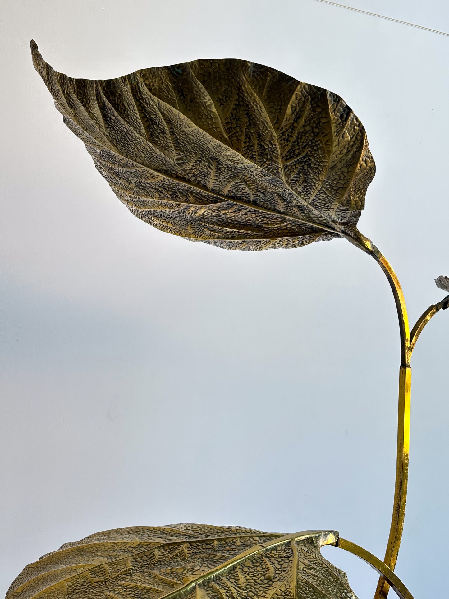 Carlo Giorgi for Bottega Gadda Rabarbaro Brass Three Leaf Floor Lamp