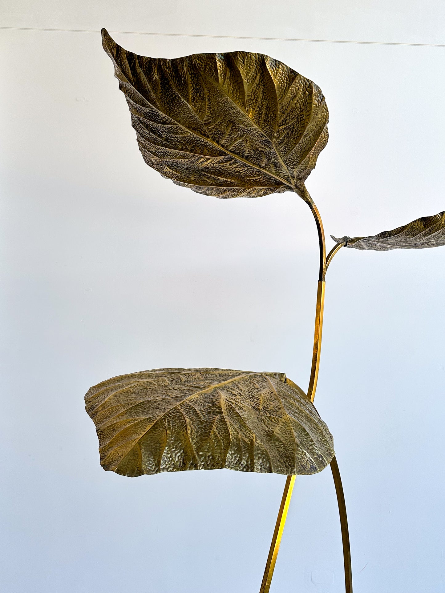 Carlo Giorgi for Bottega Gadda Rabarbaro Brass Three Leaf Floor Lamp