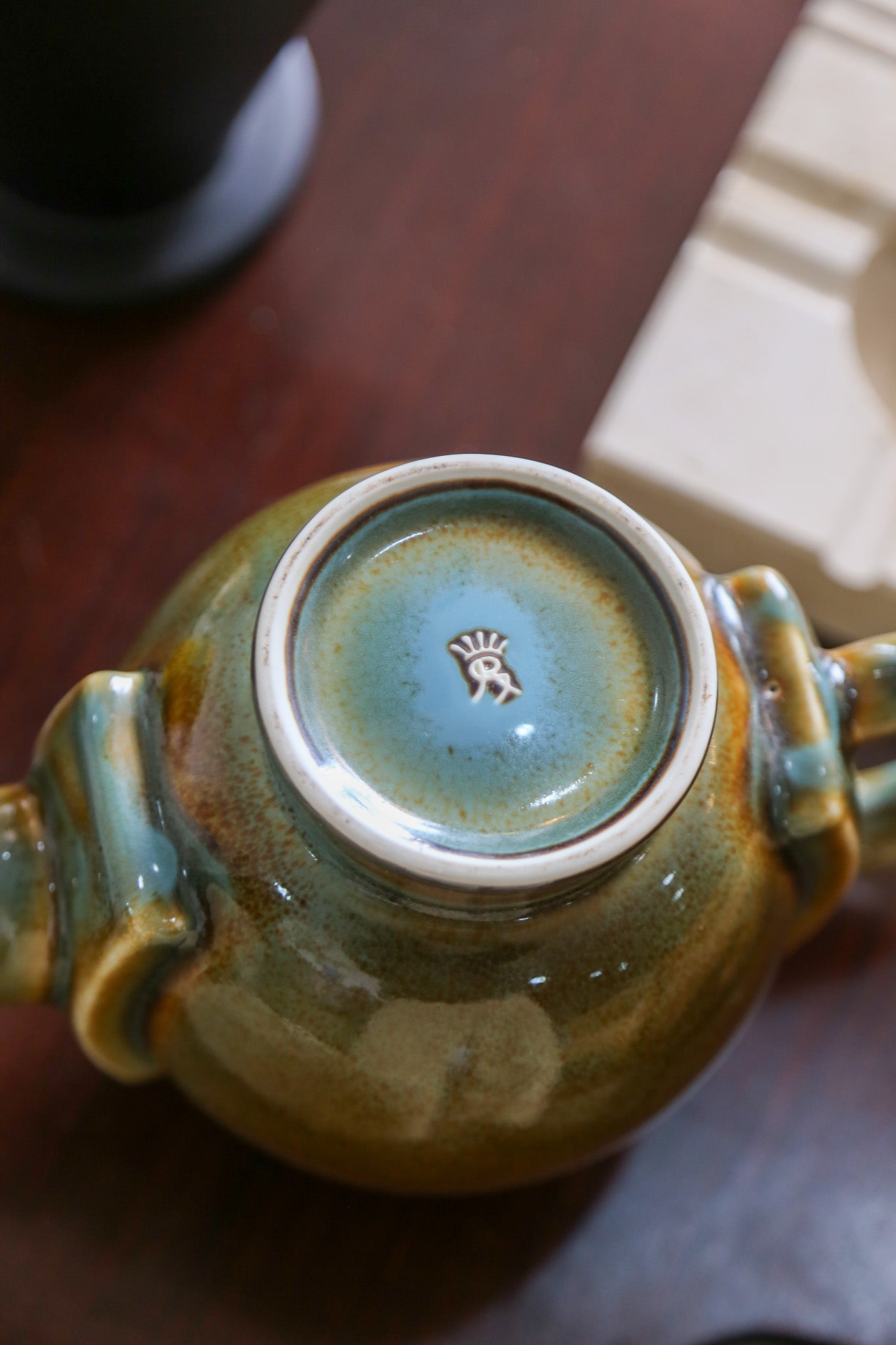 Italian Mid-Century Glazed Ceramic Teapot and Vessel, 1960s