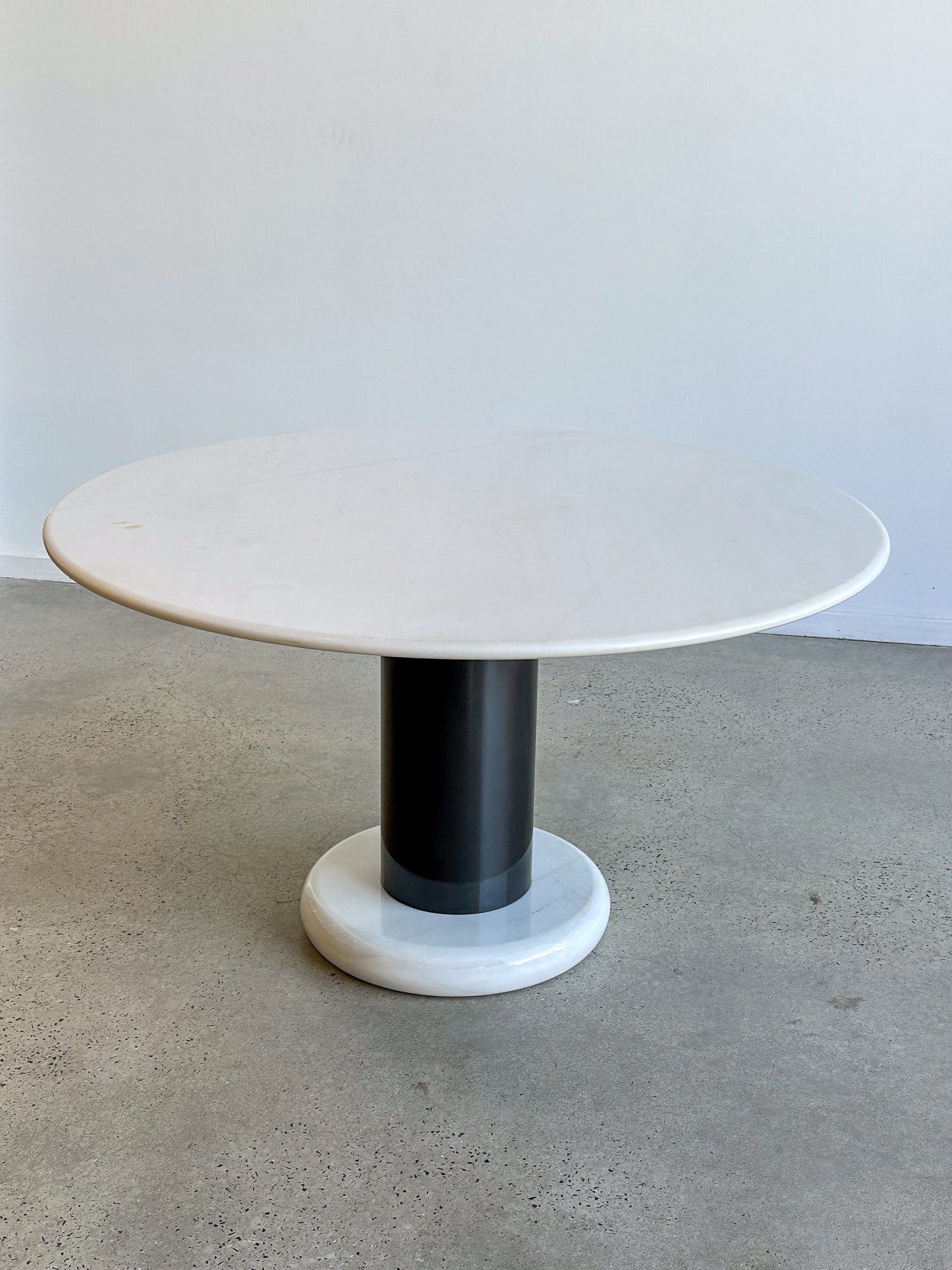 Ettore Sottsass for Poltronova Dining Table ‘Loto’ in Carrara White Marble