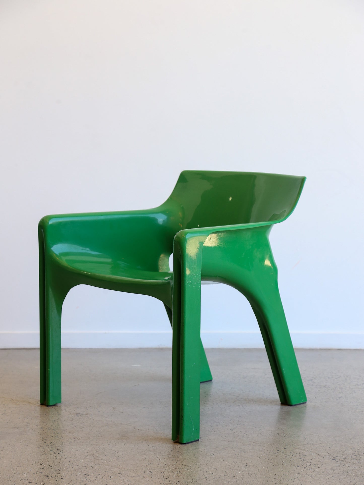 Gaudi Green Chair by Vico Magistretti for Artemide 1970s