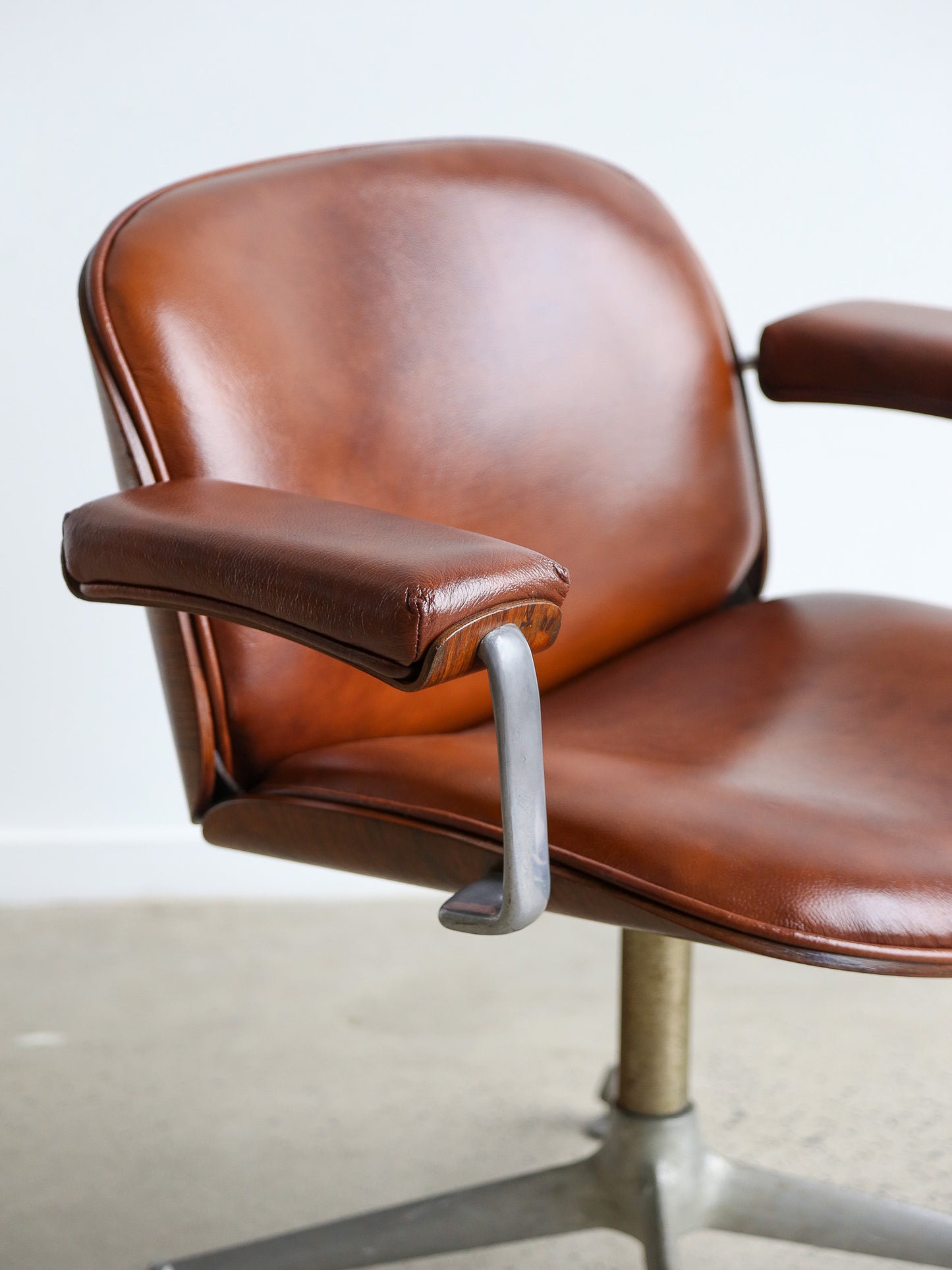 Ico Parisi Executive Desk Chair for Mobli Italiani Moderni Rome - Lumini Collections