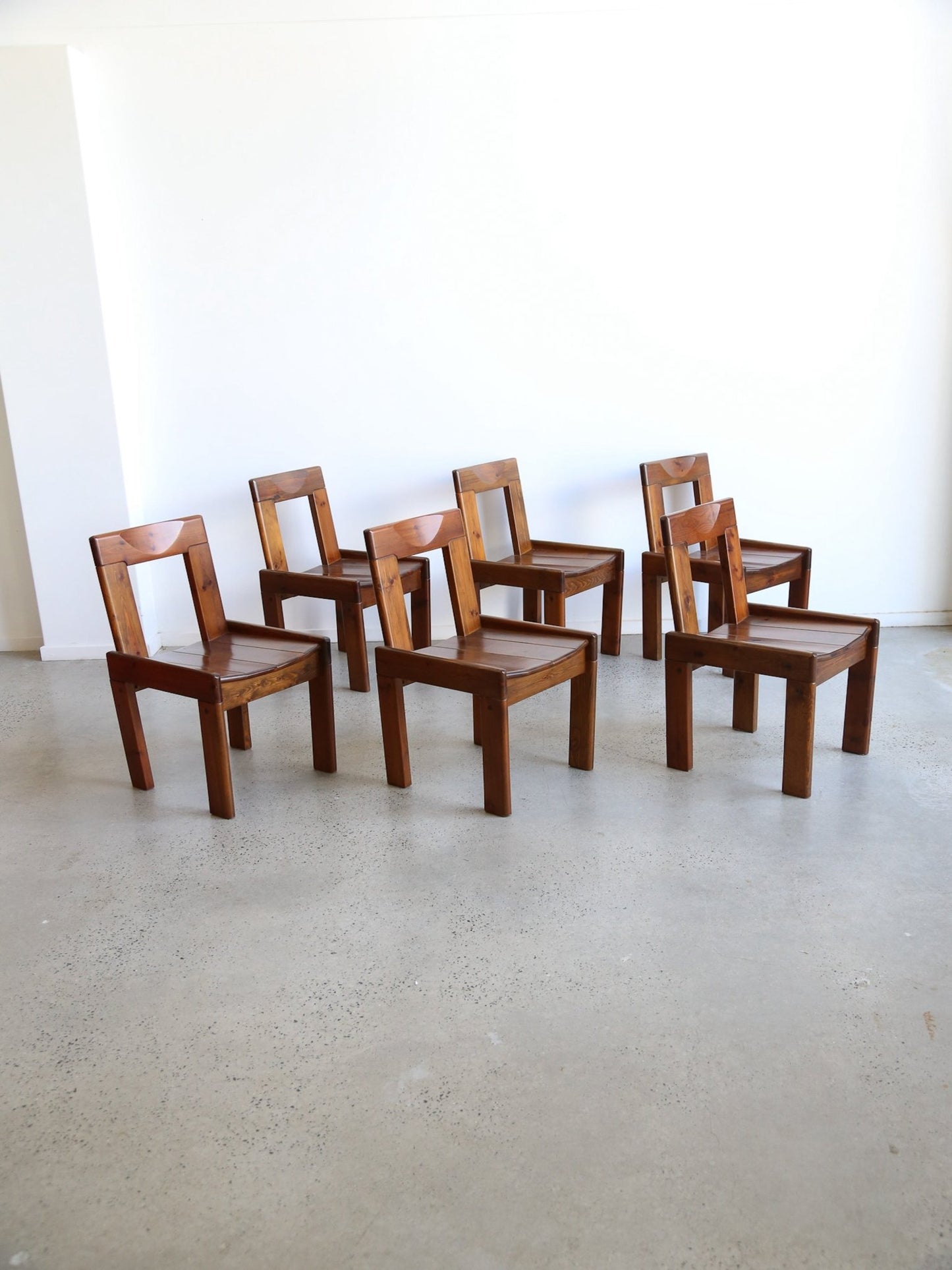 Italian Mid - Century Dining Chairs by Silvio Coppola, 1970s - Lumini Collections