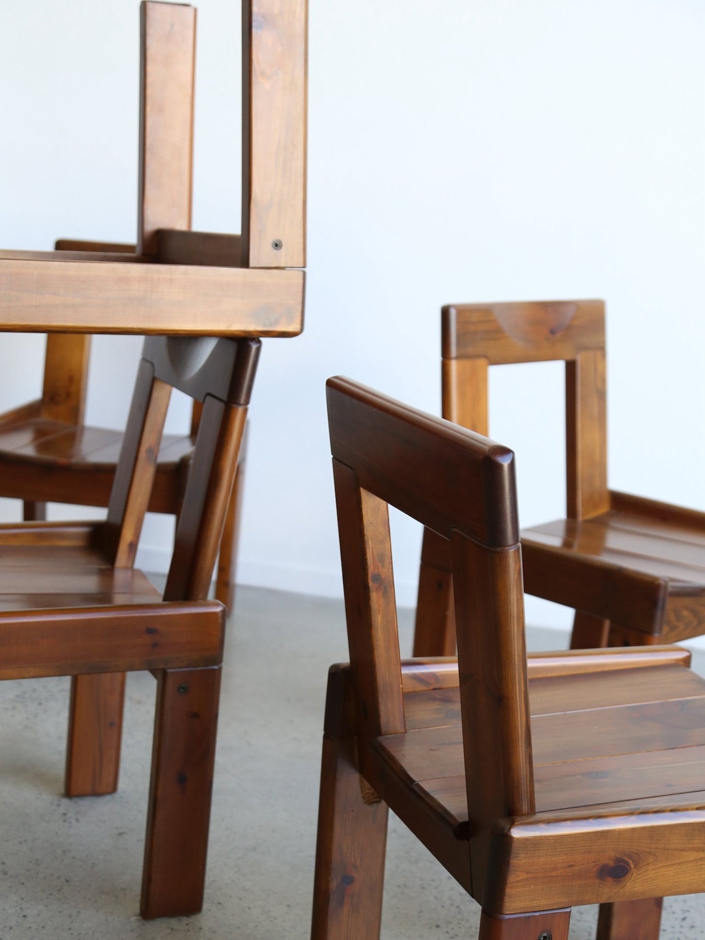 Italian Mid - Century Dining Chairs by Silvio Coppola, 1970s - Lumini Collections