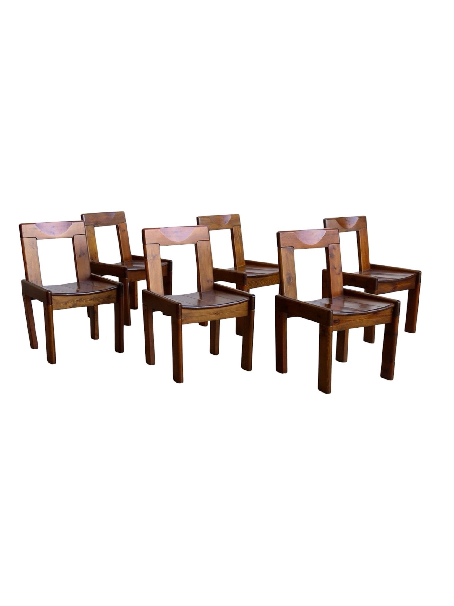Italian Mid - Century Dining Chairs by Silvio Coppola, 1970s - Lumini Collections