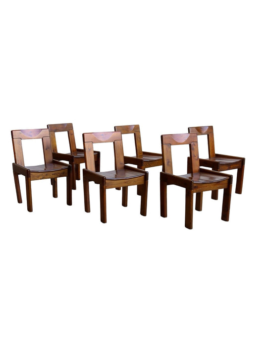 Italian Mid - Century Dining Chairs by Silvio Coppola, 1970s - Lumini Collections