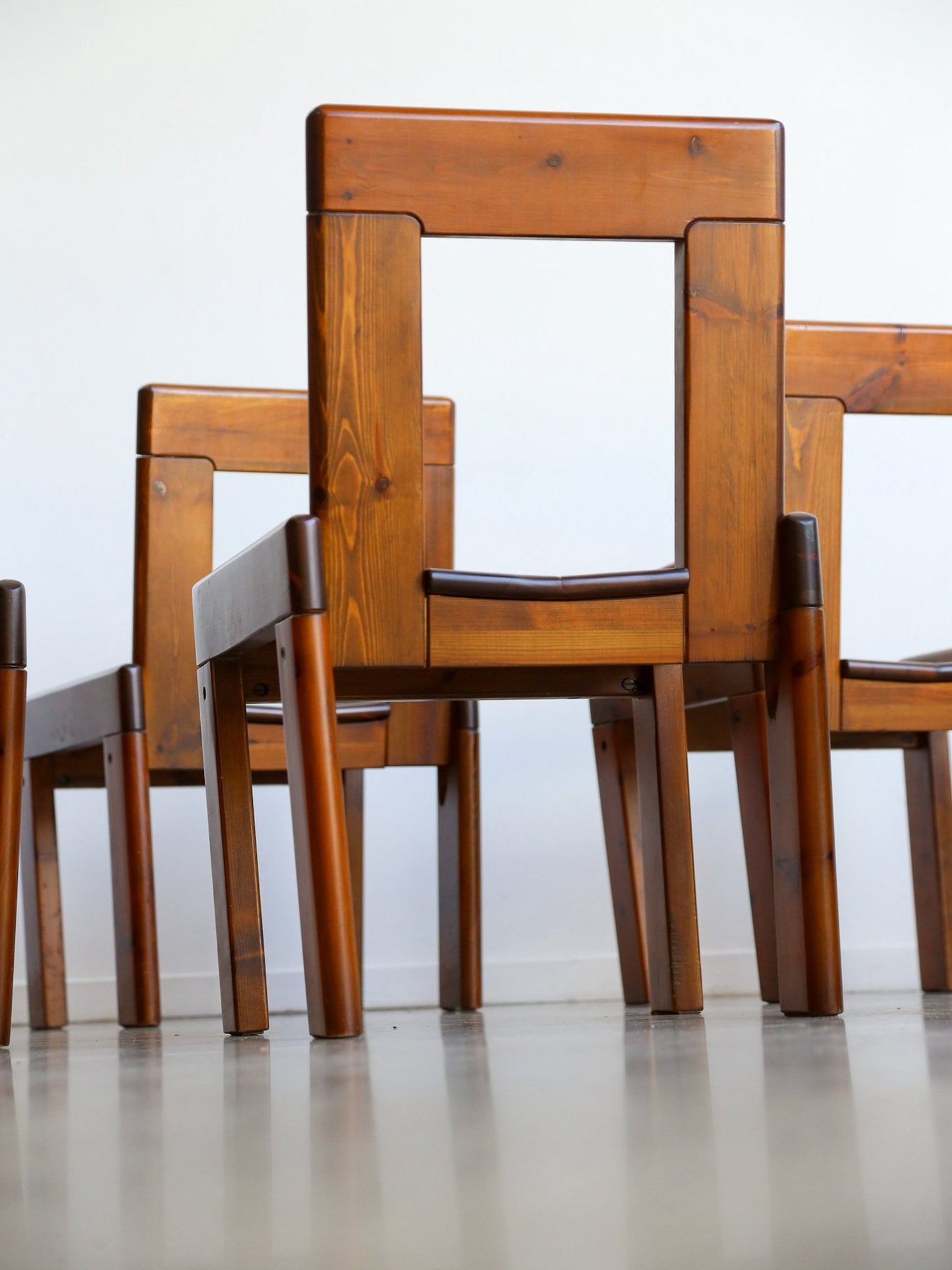 Italian Mid - Century Dining Chairs by Silvio Coppola, 1970s - Lumini Collections