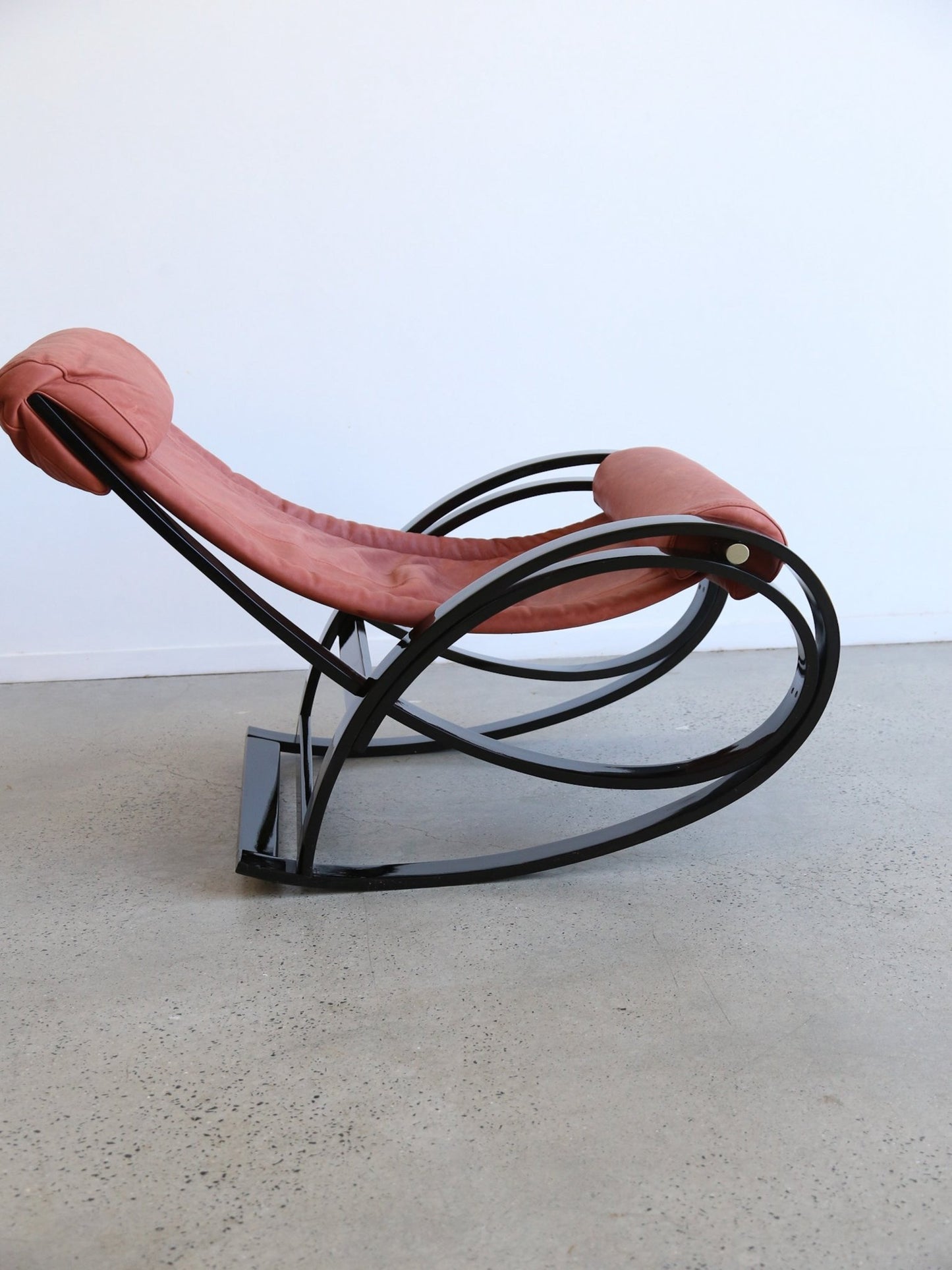 Italian Mid Century Modern Sgarsul Rocking Chair by Gae Aulenti for Poltronova - Lumini Collections